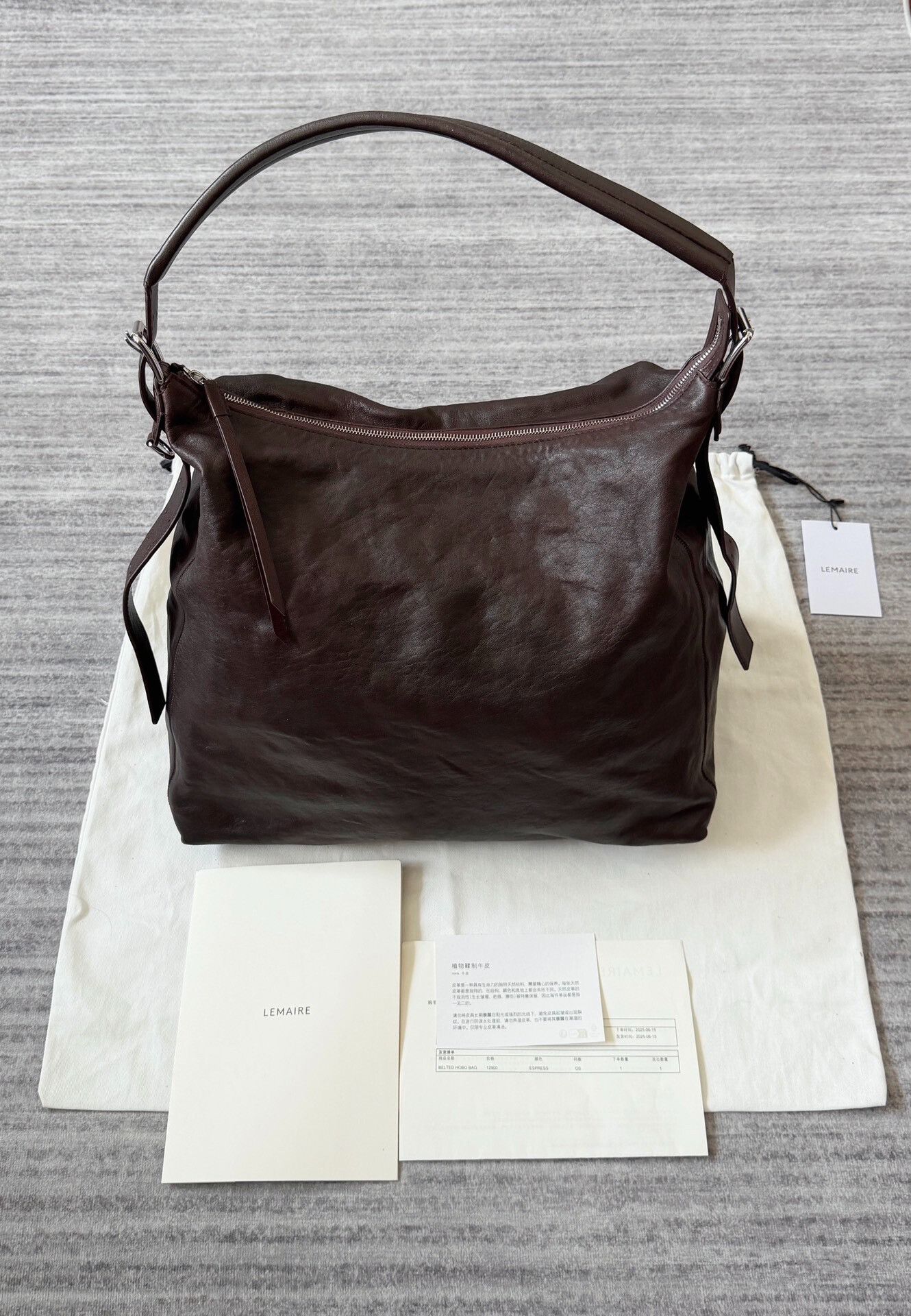 Lemaire Lemaire Belted Hobo Leather Tote Size ONE SIZE - 1 Thumbnail