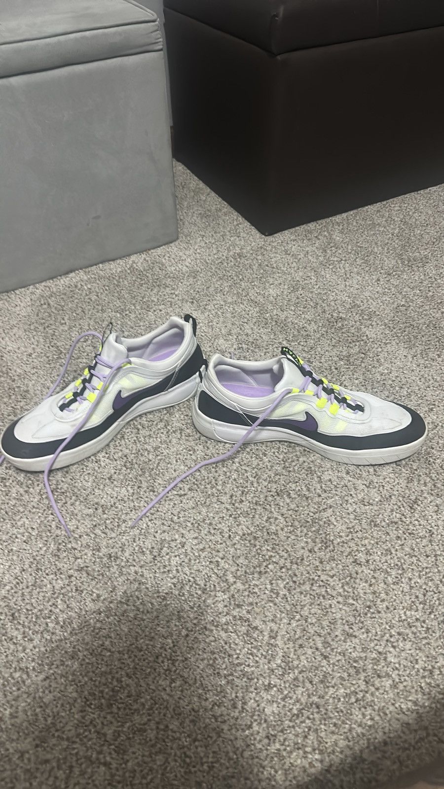 Nike Nike SB Nyjah Free 2 shoes white/purple Size US 10.5 / EU 43-44 - 4 Thumbnail