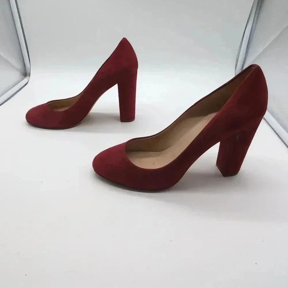 J.Crew J. Crew Etta Suede Pumps dark red Pumps sz 10 Made in Italy Size US 10 / IT 40 - 4 Thumbnail