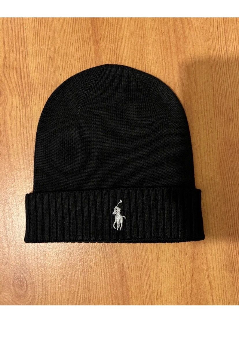 Ralph Lauren Ralph Lauren Black Beanie Size ONE SIZE - 1 Thumbnail