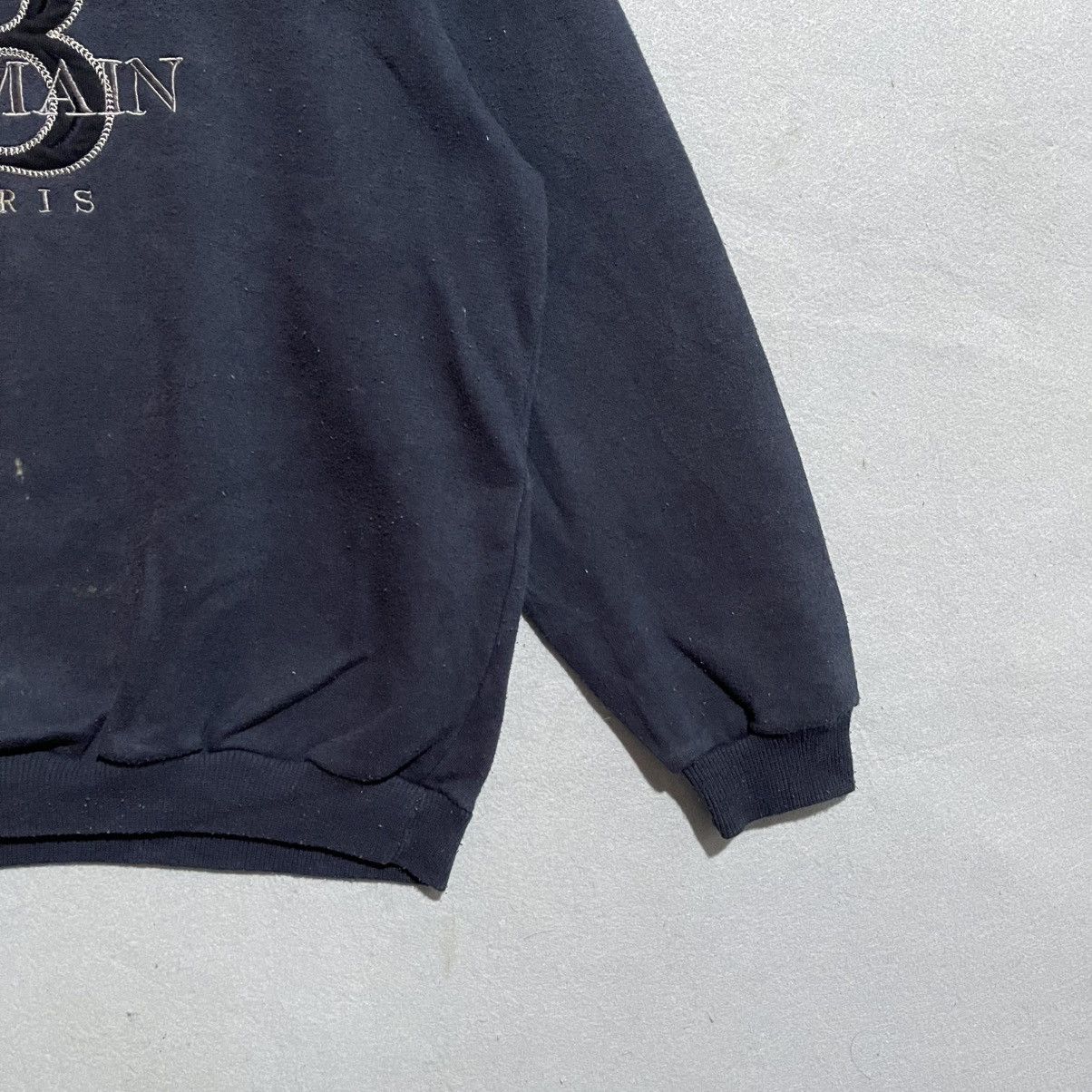 Pierre Balmain Vintage 90s Pierre Balmain Paris Logo Sweatshirt Navy Size US L / EU 52-54 / 3 - 4 Thumbnail