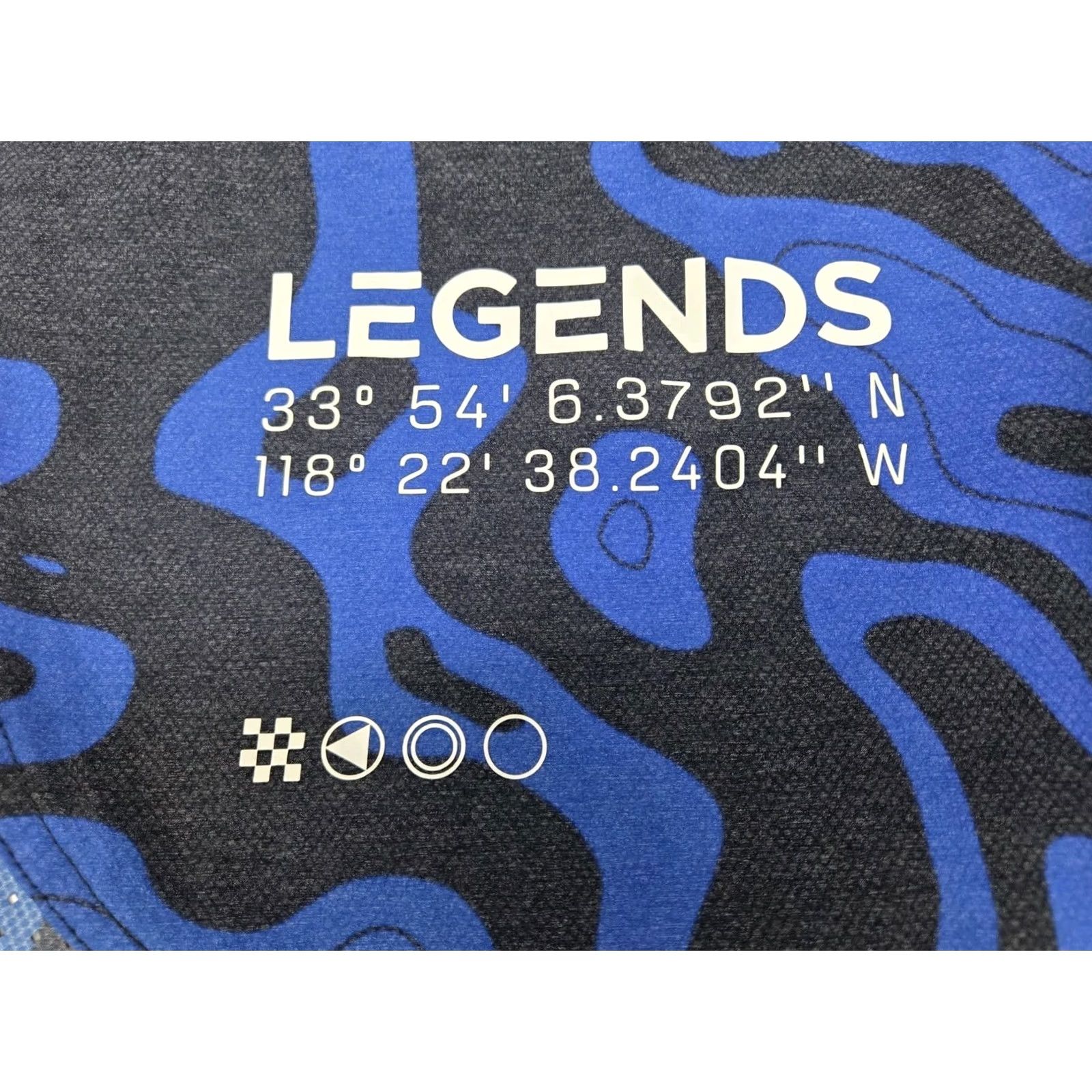 Vintage NWT Legends Mens Hybrid Shorts Water Pattern Drawstring Back Pocket Zip Pockets Lightweight Quick Dry L Size US 33 - 4 Thumbnail
