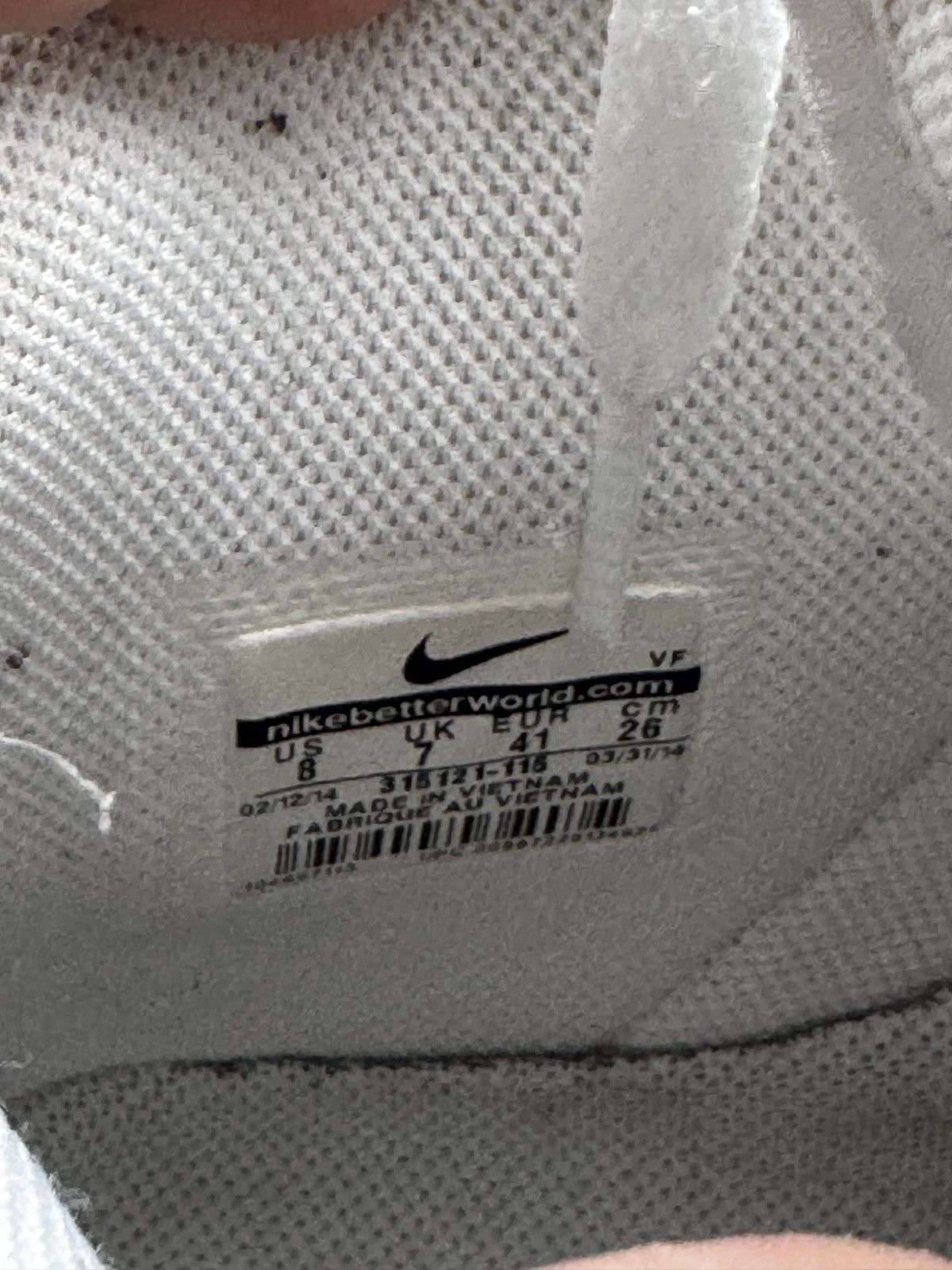 Nike Nike Air Force 1 High Triple White 2014 Size US 8 / EU 41 - 6 Thumbnail
