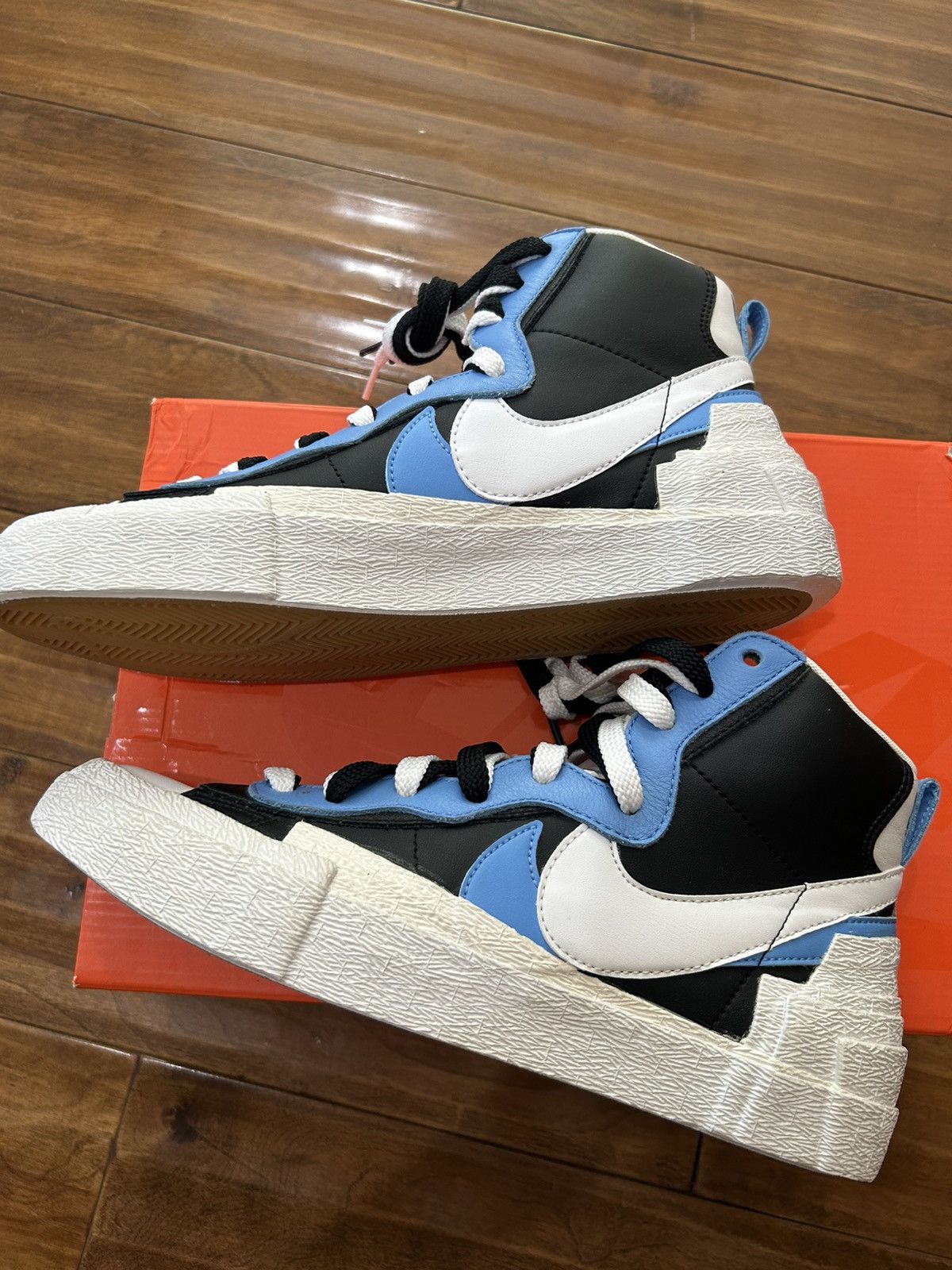 Nike Nike Sacai Blazer Mid Blue/White BV0072 001 Size US 9 / EU 42 - 2 Thumbnail