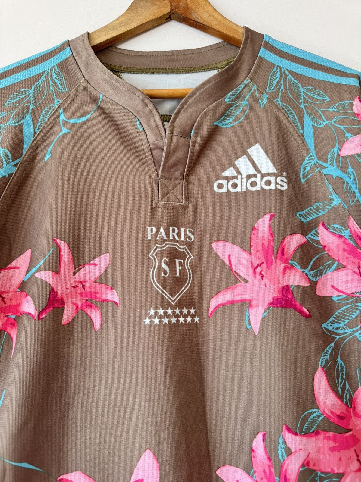 Adidas Vintage SF Paris 2007-2008 Away Rugby Jersey Adidas Shirt Size US L / EU 52-54 / 3 - 7 Thumbnail