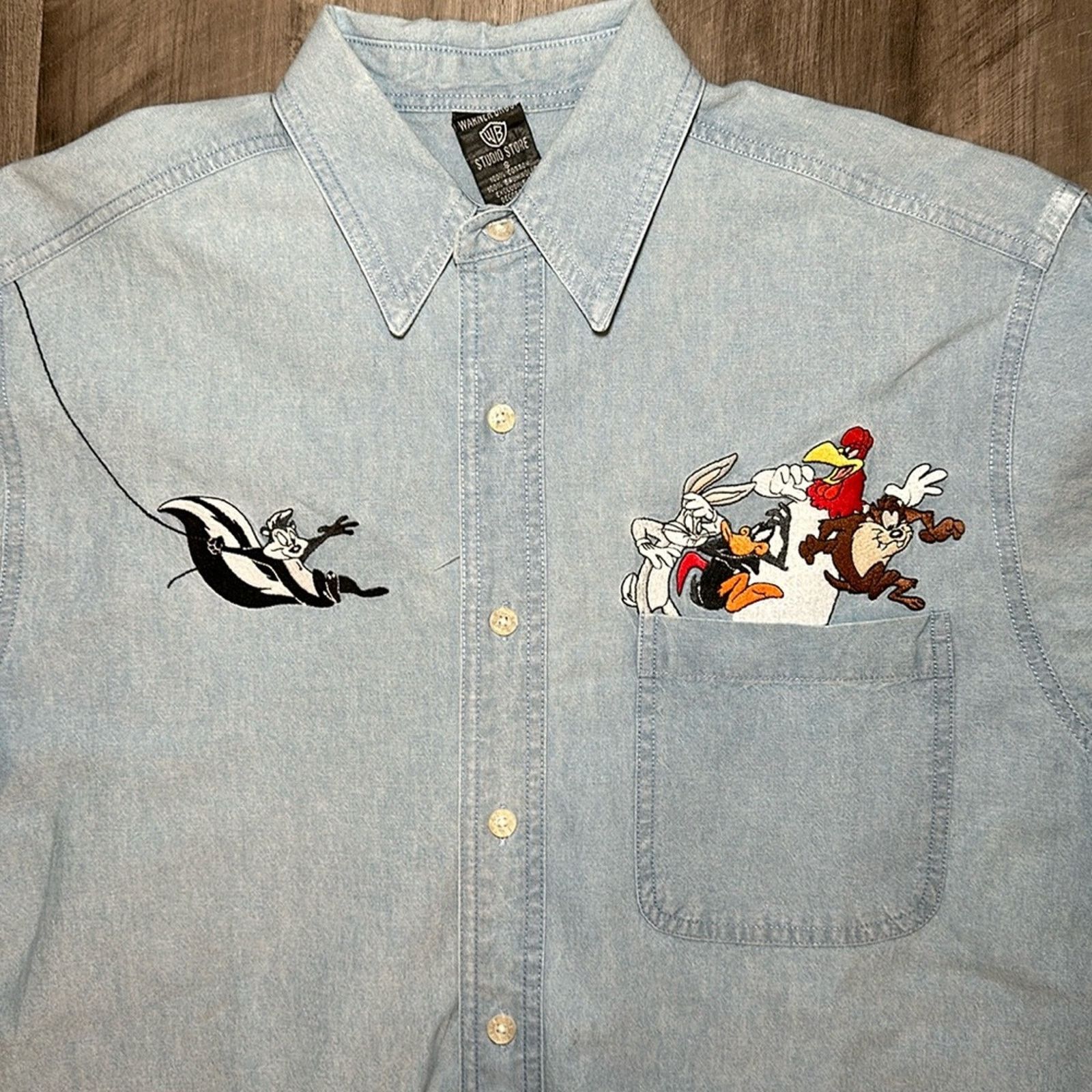 Warner Bros Warner Bros. Studio Store Vintage Denim Long Sleeve - Small Size US S / EU 44-46 / 1 - 5 Thumbnail