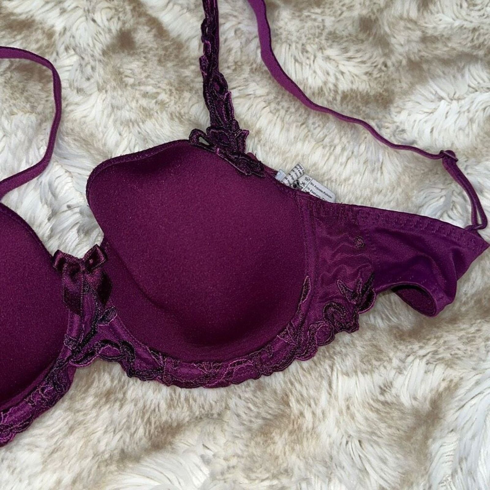Other Simone Perele Purple Underwire Soft Cup Bra | Sz 30D Size ONE SIZE - 3 Thumbnail