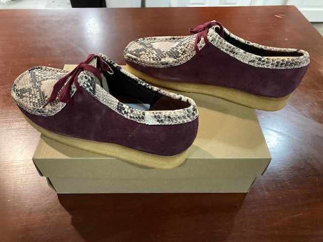 Clarks Concepts x Clarks Wallabees 'Maroon Snakeskin' sz. 9.5 DS Size US 9.5 / EU 42-43 - 4 Thumbnail