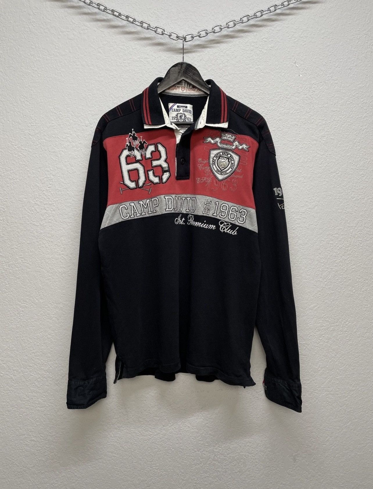 Polo Ralph Lauren Vintage Camp David Like Polo Ralph Lauren Rugby Long Sleeve Size US L / EU 52-54 / 3 - 4 Thumbnail
