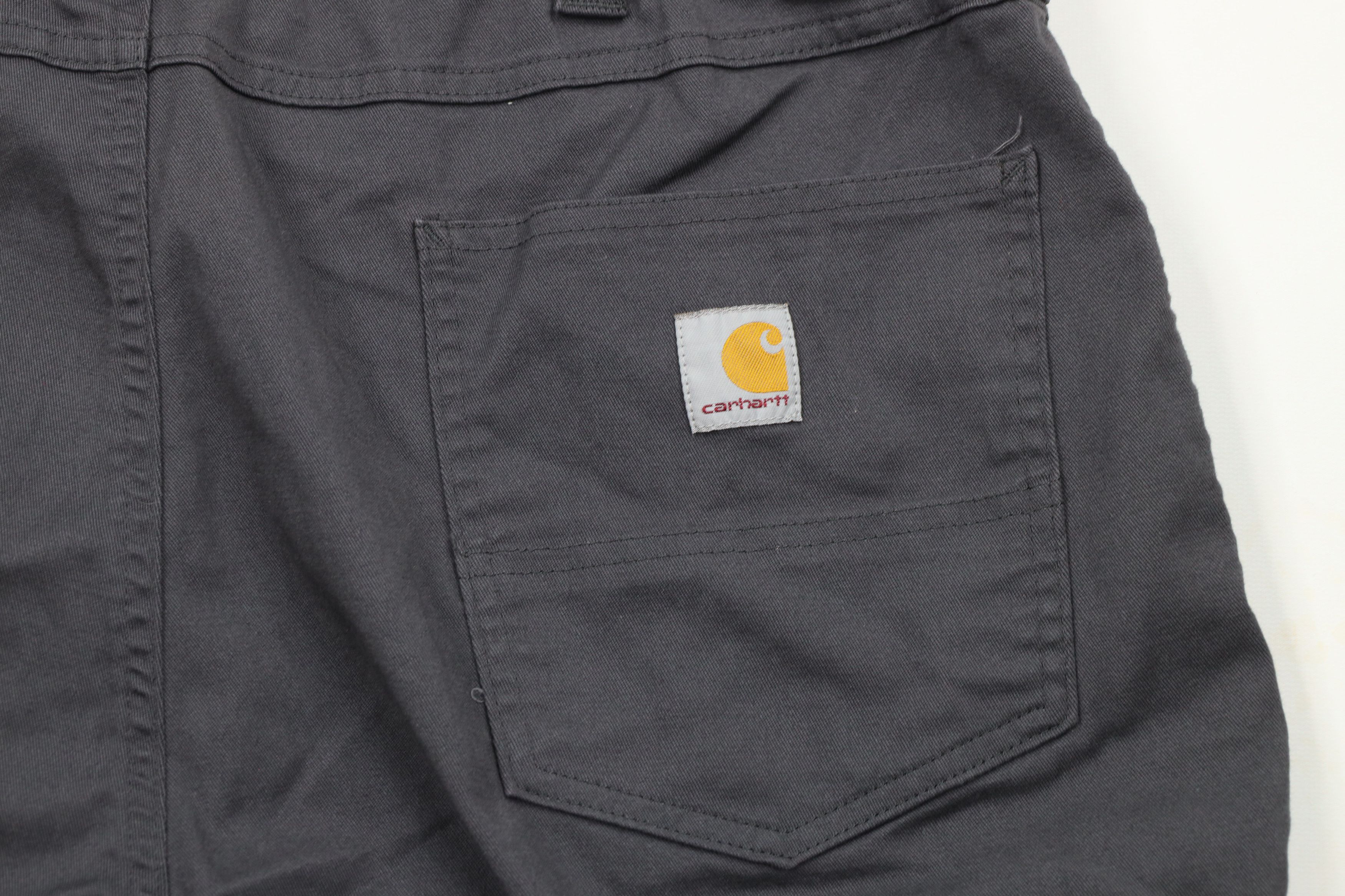 Carhartt × Vintage Carhartt Relaxed Fit Above Knee Cotton Twill Shorts Gray Size US 38 / EU 54 - 12 Thumbnail