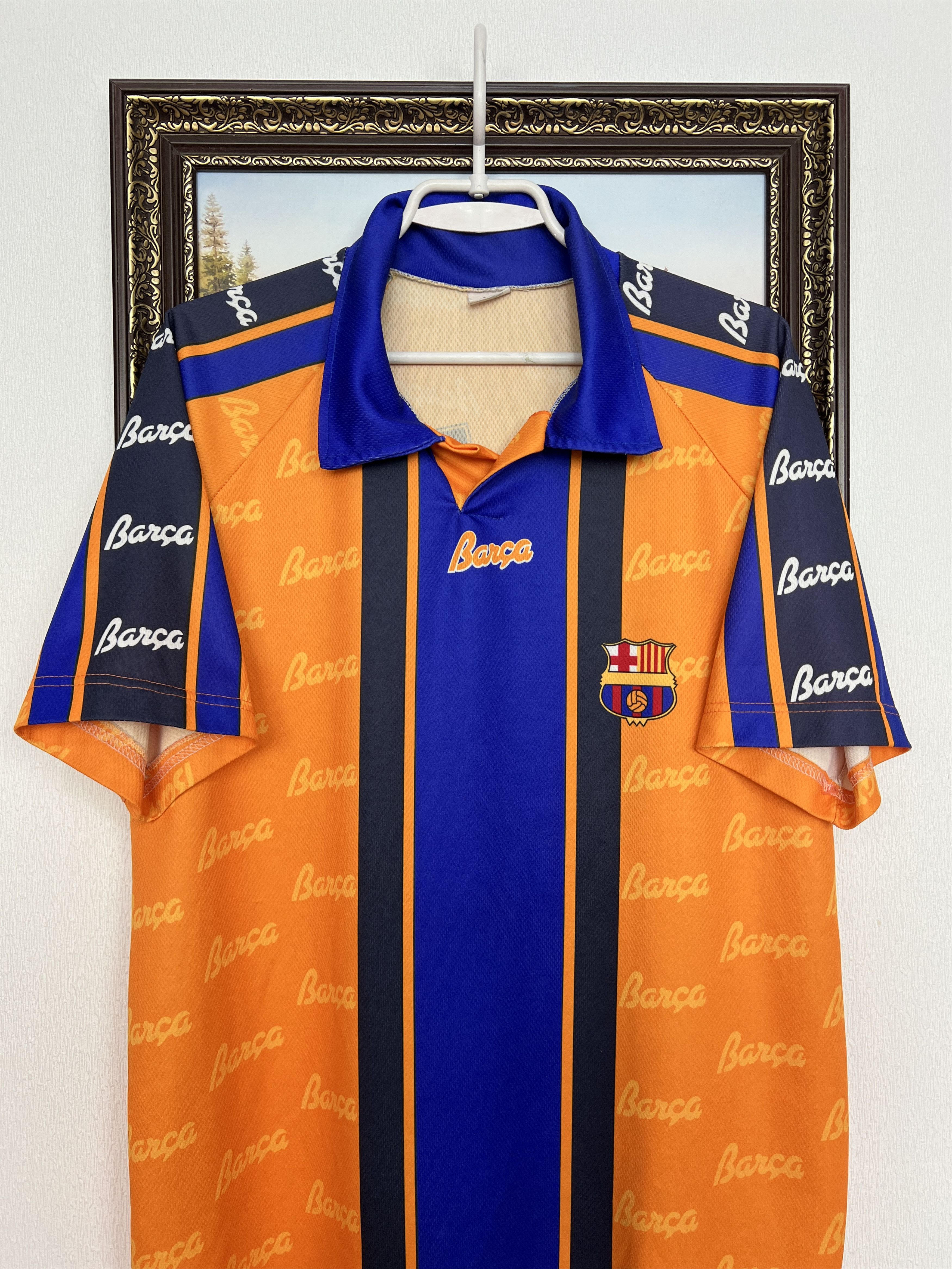 Vintage Barcelona football shirt Soccer Replica Jersey De La Pena Size US L / EU 52-54 / 3 - 2 Thumbnail