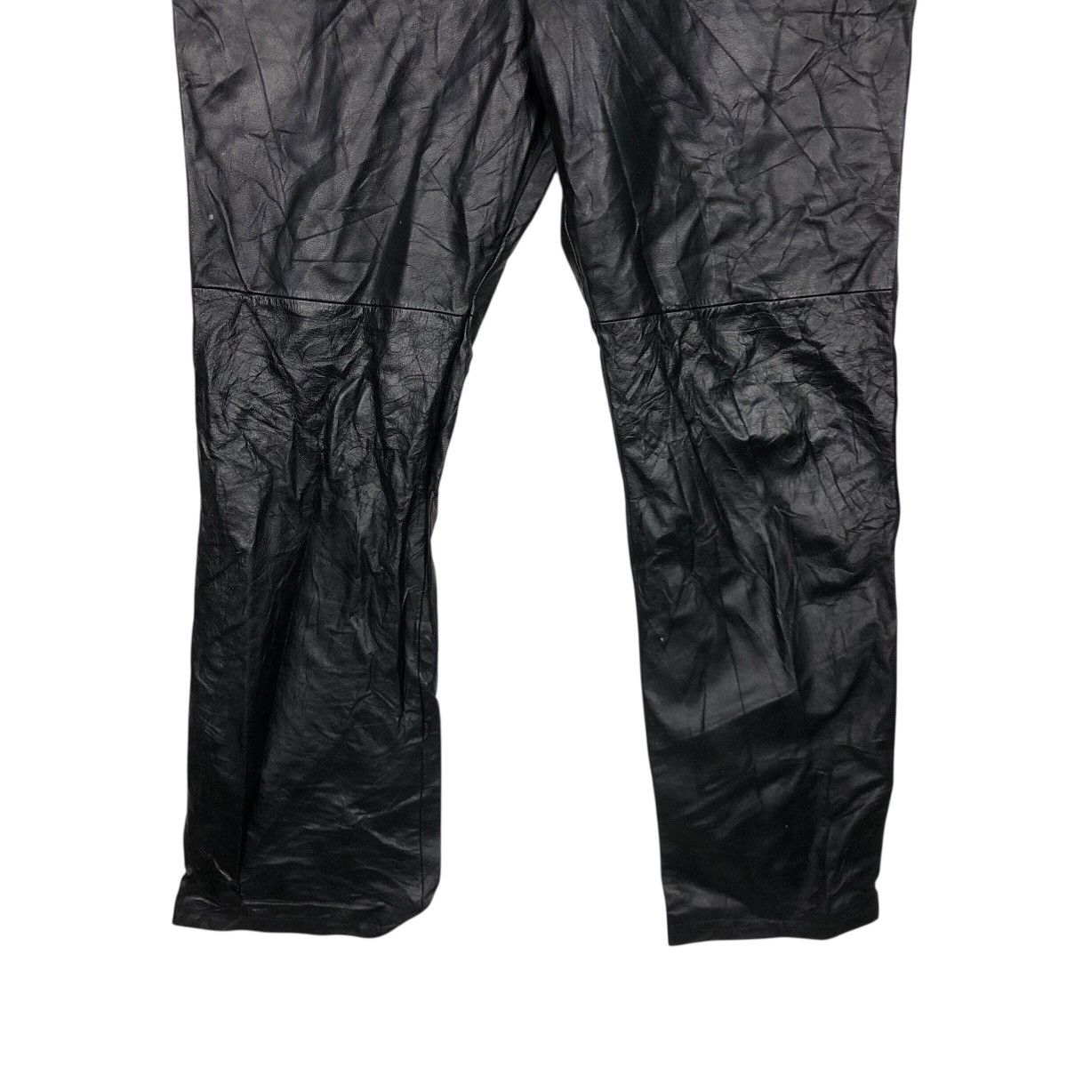 Japanese Brand 📌Vintage Biker Casual Leather Pants Fun Lemo Issey Miyake Size US 38 / EU 54 - 6 Thumbnail