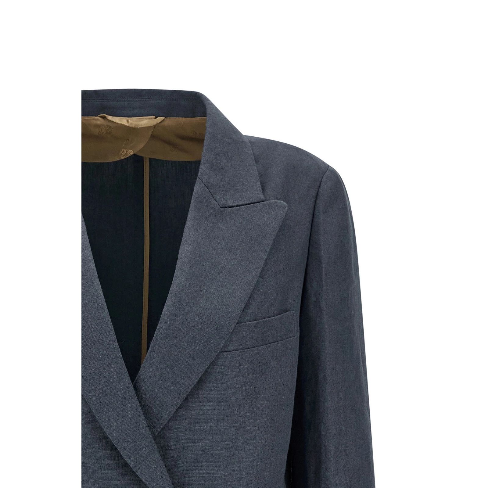 Other BLAZE MILANO Midday Sun Everyday Double Breasted Blue Linen Size L / US 10 / IT 46 - 3 Thumbnail