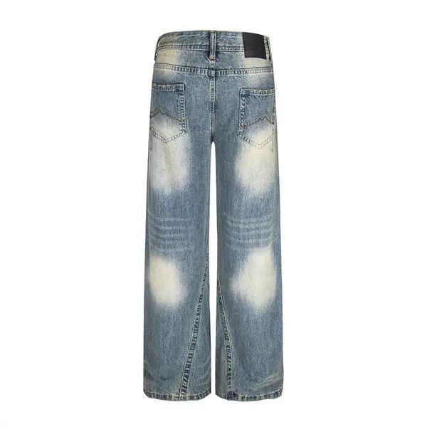Japanese Brand VIBE Punk distressed men's casual washed loose flared jeans Size US 32 / EU 48 - 2 Thumbnail