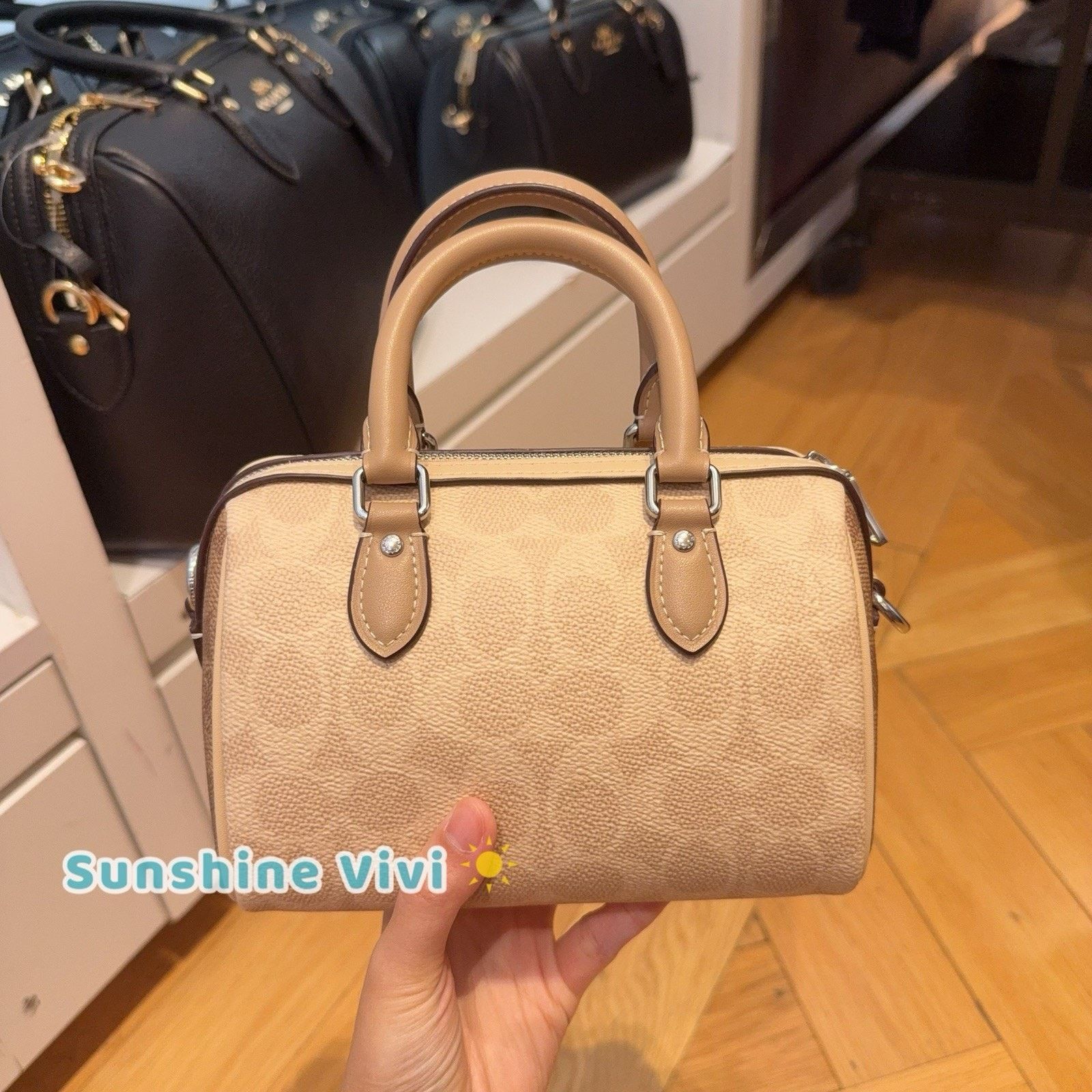 Coach NWT COACH Mini Rowan Crossbody Bag CW330 Silver/Sand/Taupe Size ONE SIZE - 3 Thumbnail