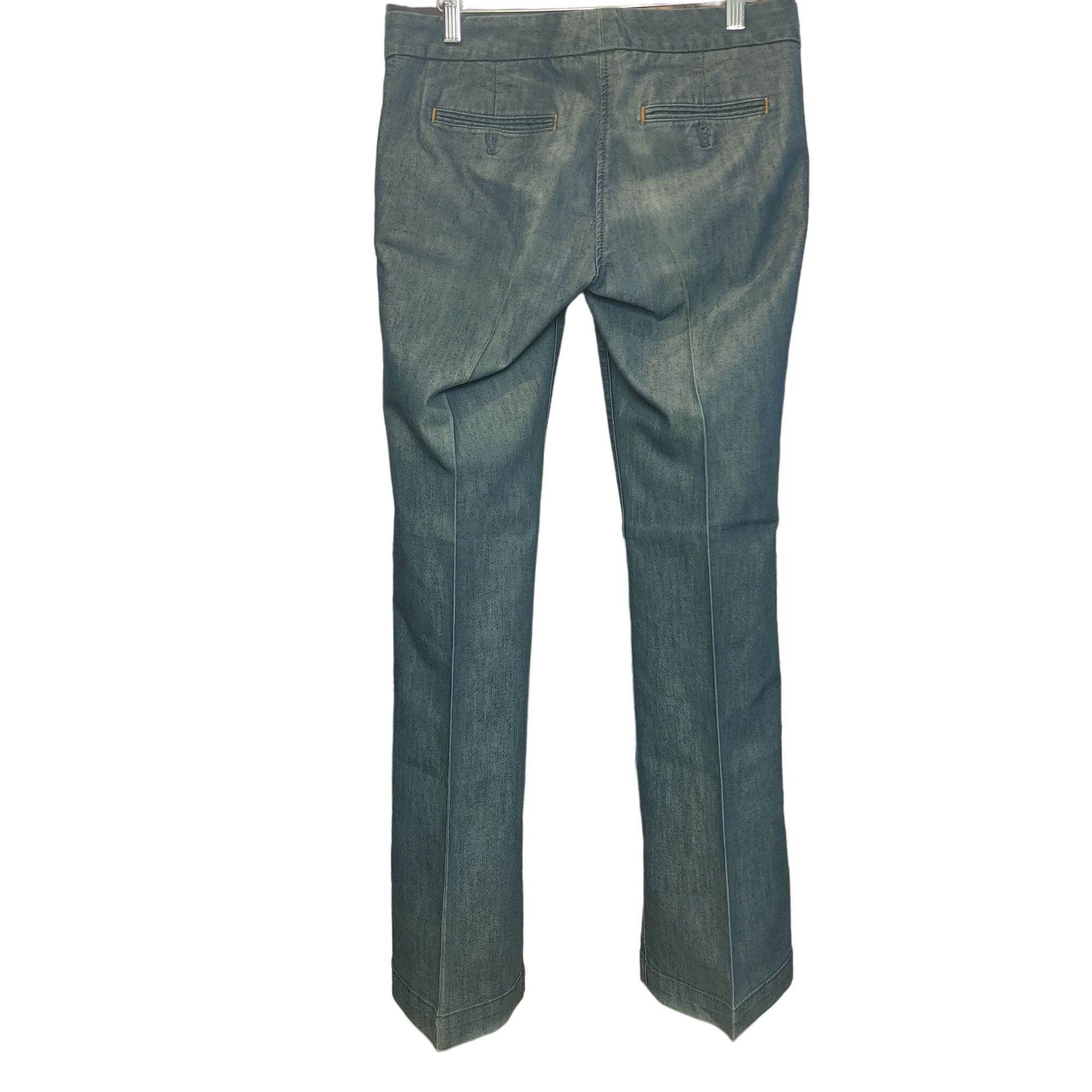 Other Express Design Studio - Women's Blue Denim Straight Leg Stre Size 27" / US 4 / IT 40 - 2 Thumbnail
