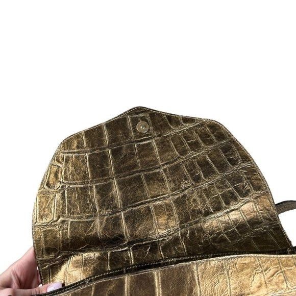 Designer × Vintage Carlos Falchi Exotic Genuine Alligator Crocodile Handmade Sh Size ONE SIZE - 3 Thumbnail
