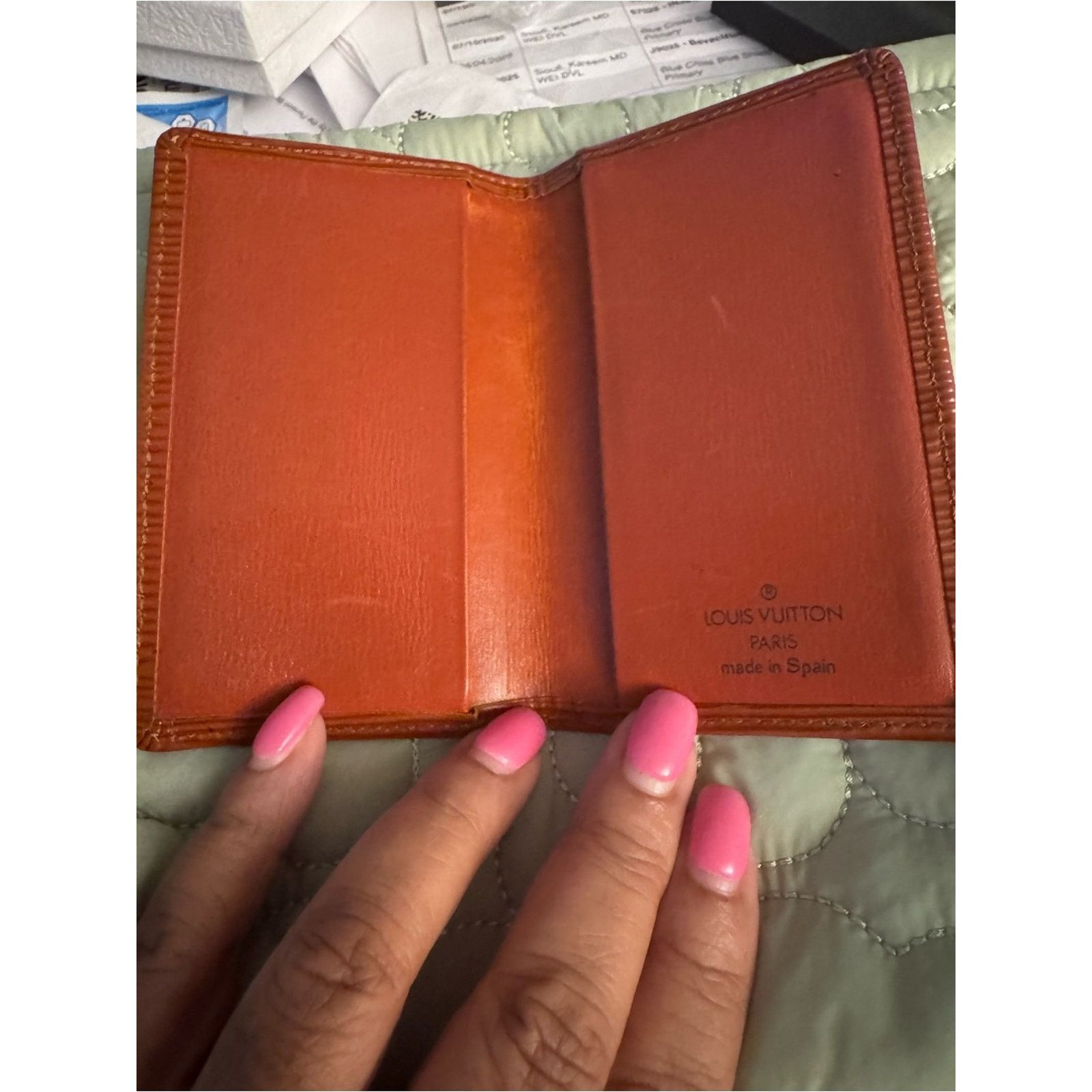 Louis Vuitton Louis Vuitton Epi Leather Pocket Card Holder Camel Brown Size ONE SIZE - 8 Thumbnail