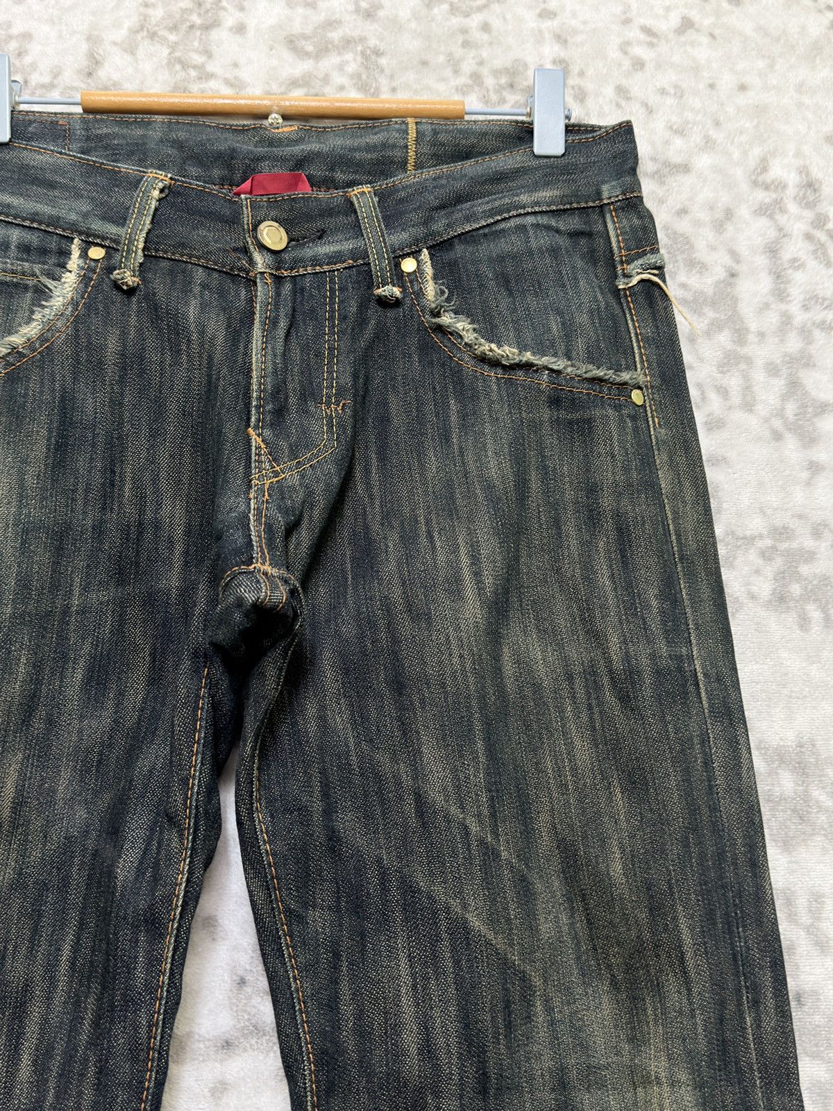 Edwin Flared EDWIN 503 Distressed Style V Pocket Denim Jeans Size US 31 - 5 Thumbnail