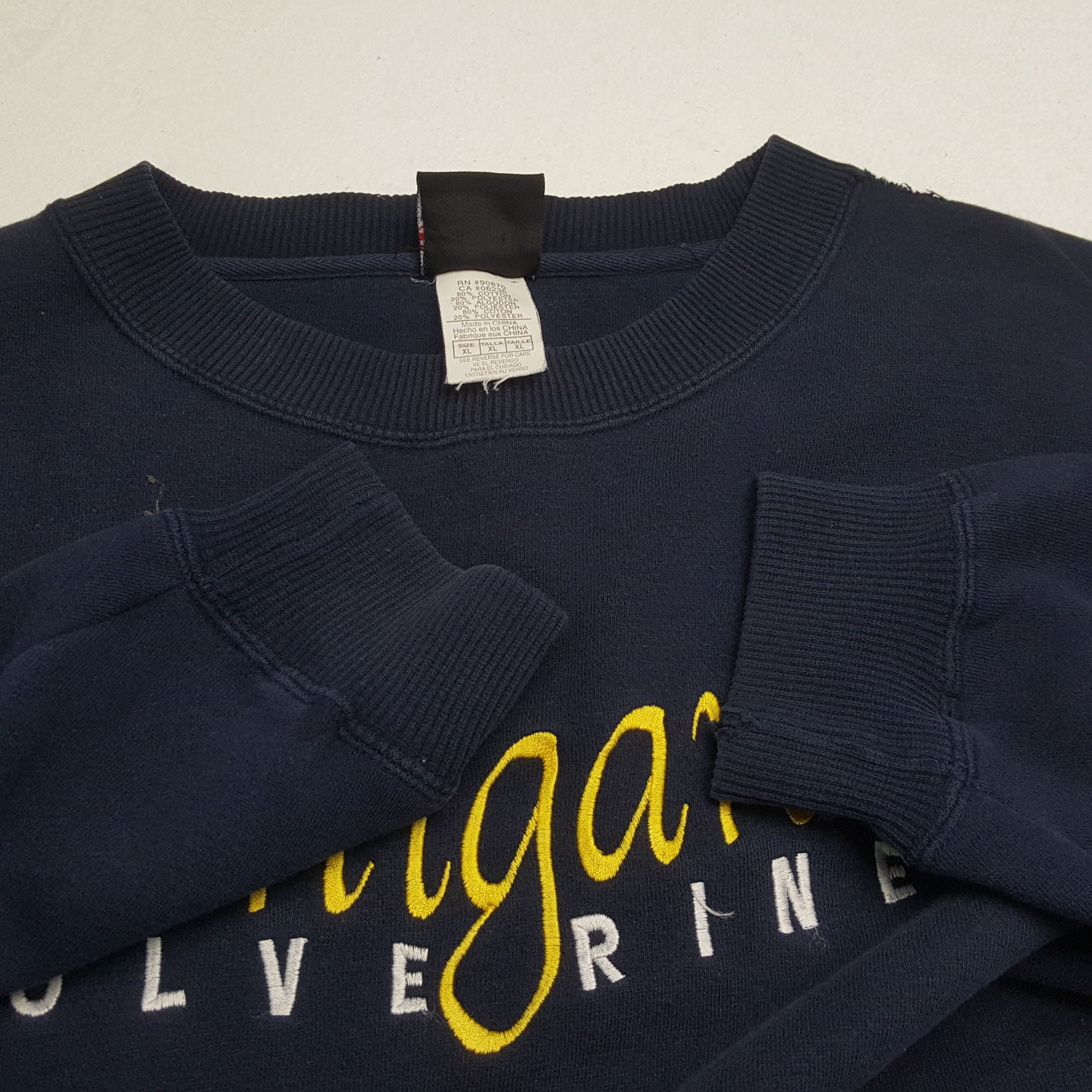 NFL × Vintage MICHIGAN WOLVERINES NFL American Football Team Sweatshirt Size US XXL / EU 58 / 5 - 7 Thumbnail