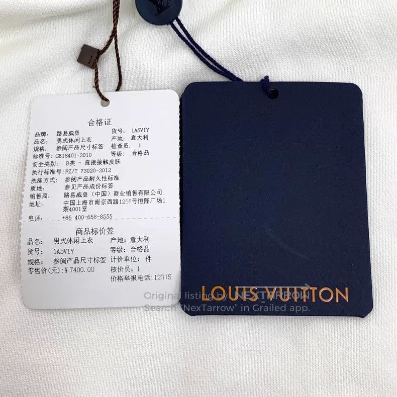 Louis Vuitton Louis Vuitton White Instruction Cotton Hooded Long Sleeve Size US M / EU 48-50 / 2 - 6 Thumbnail