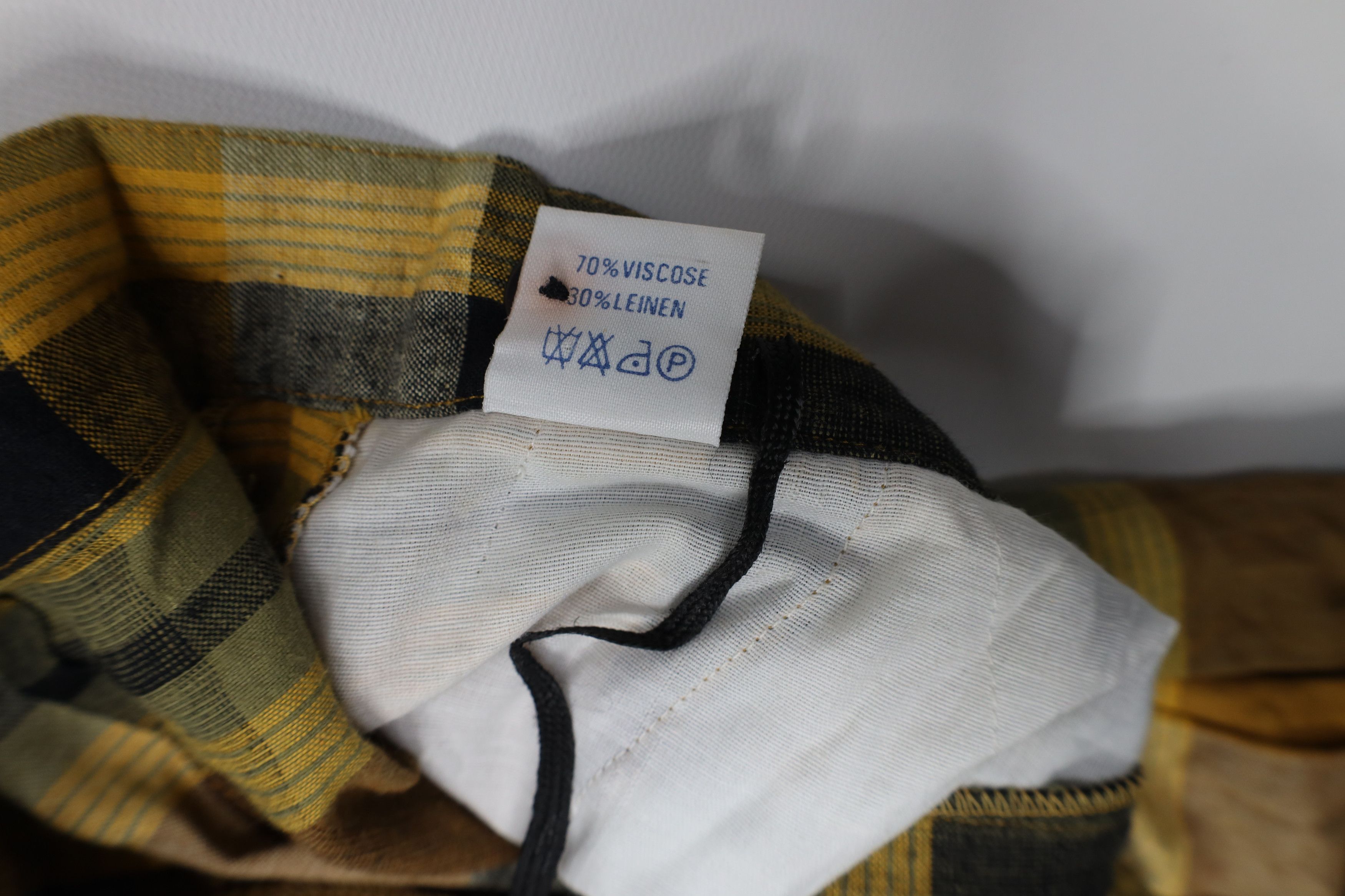 Vintage Vintage 70s Linen Blend Wide Leg Bell Bottoms Pants Plaid Size 26" / US 2 / IT 38 - 11 Thumbnail