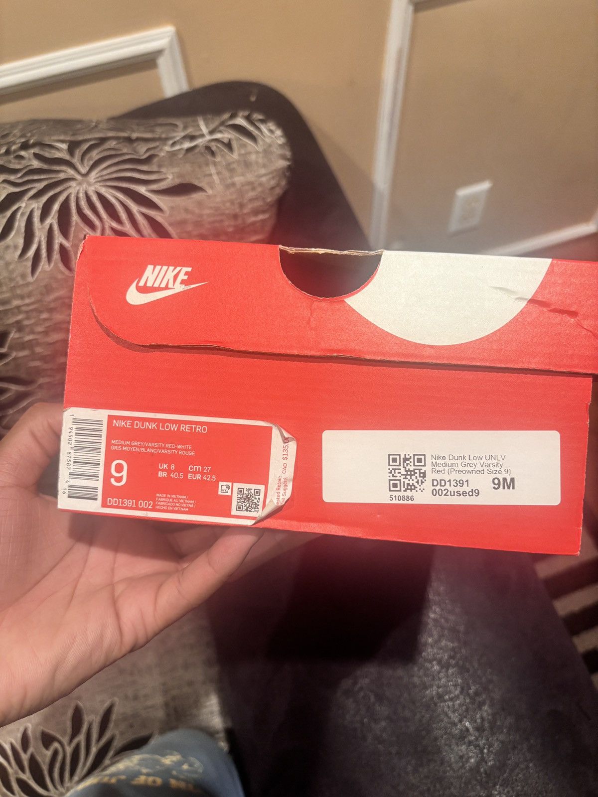 Nike Nike Dunk UNLV Size US 9 / EU 42 - 7 Thumbnail