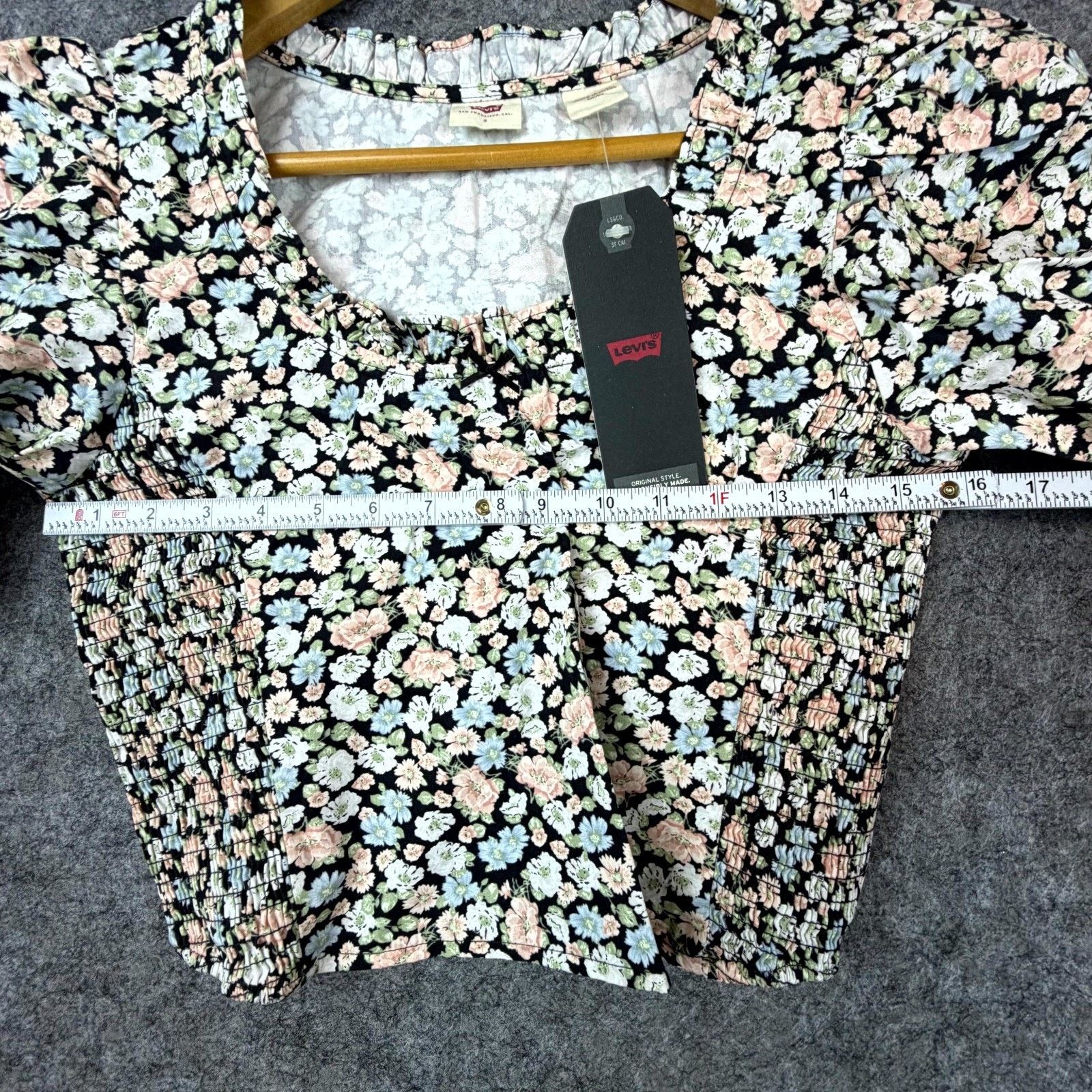 Levi's Levis Louise Puff Sleeve Crop Top Cottage Prairie Soft Girl Size S / US 4 / IT 40 - 4 Thumbnail
