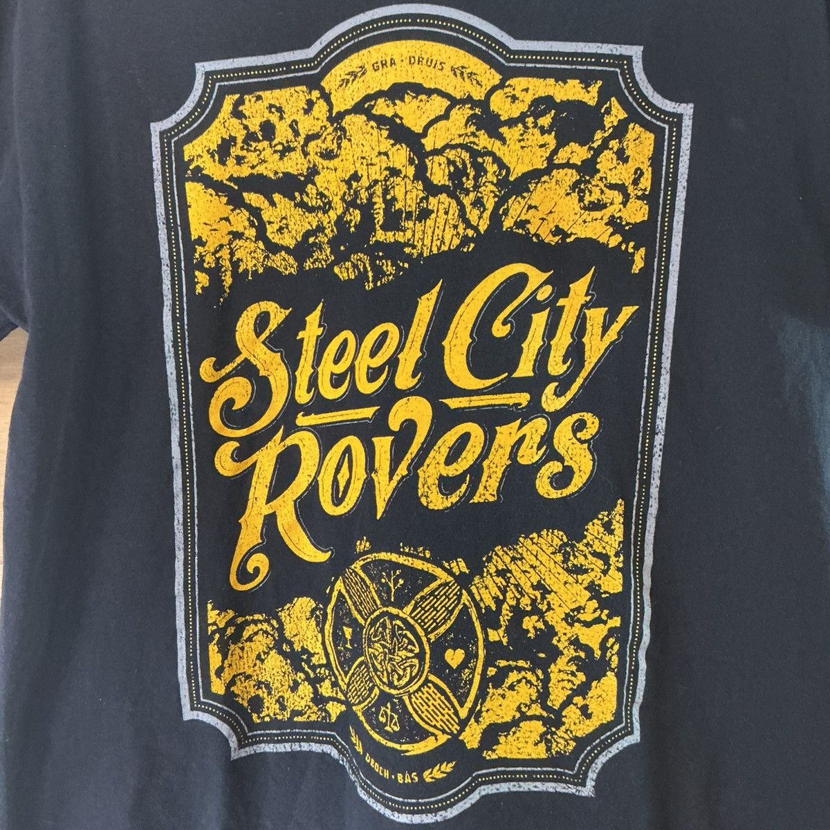 Gildan Steel City Rovers Graphic T Shirt Black Yellow Logo Large Size US L / EU 52-54 / 3 - 2 Thumbnail