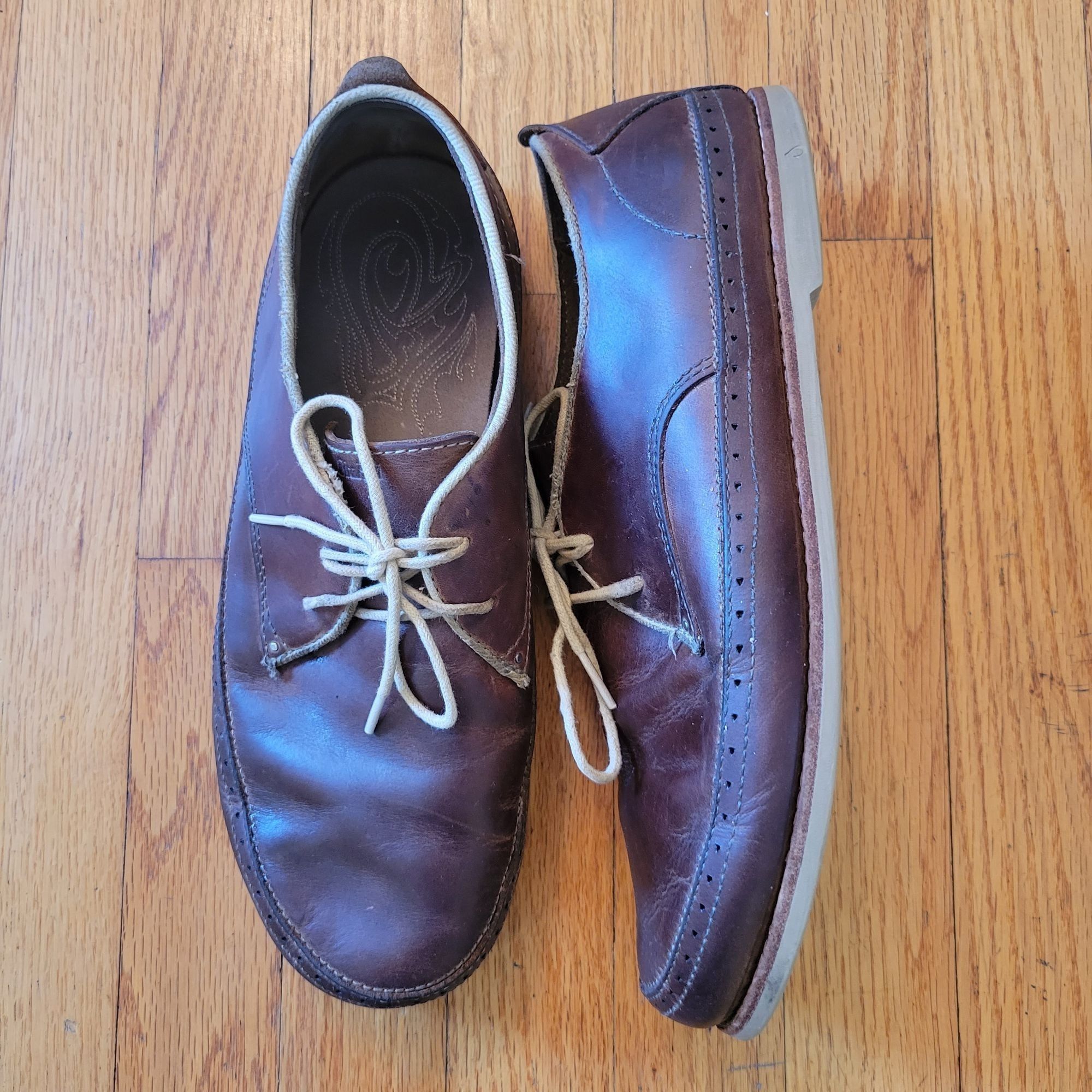 Olukai Olukai Honolulu Lace Olive Green Leather Casual 