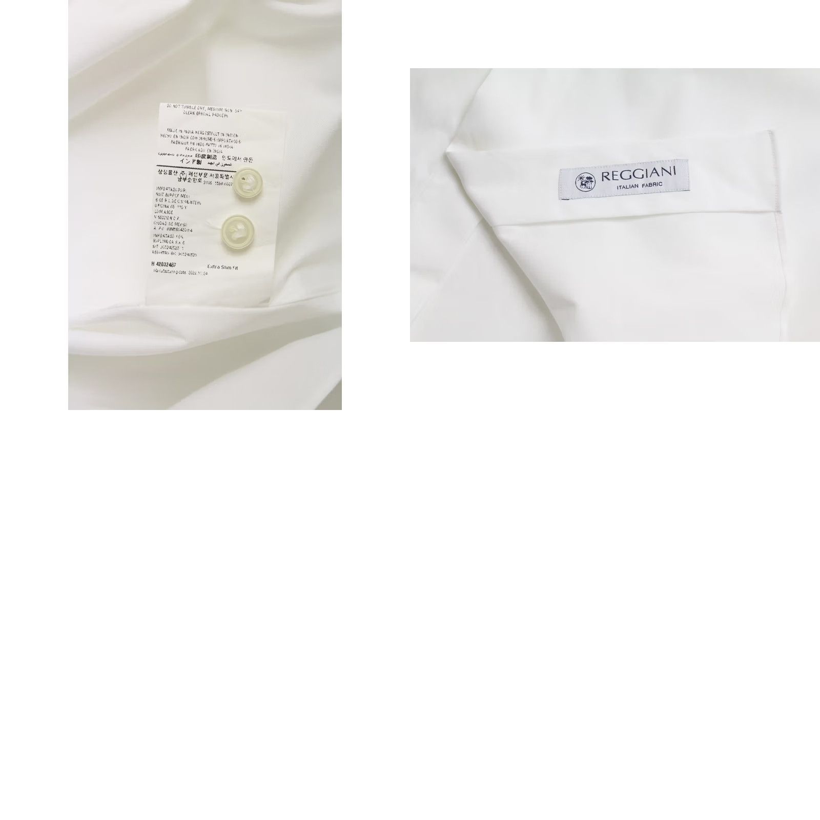 Suitsupply Suitsupply Extra Slim Fit Formal Shirt Men's LARGE Cutaway Collar White Button Shirt Size 42R - 8 Thumbnail