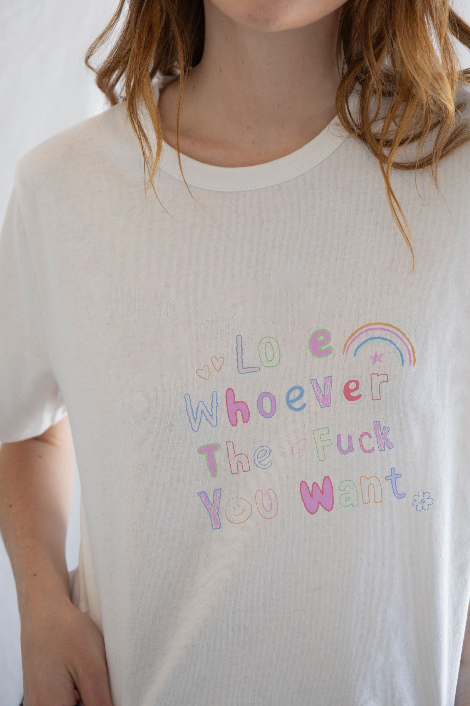Designer × Vintage Love Whoever U Want Tee – Pride, Power, and Self-Expression Size US M / EU 48-50 / 2 - 3 Thumbnail