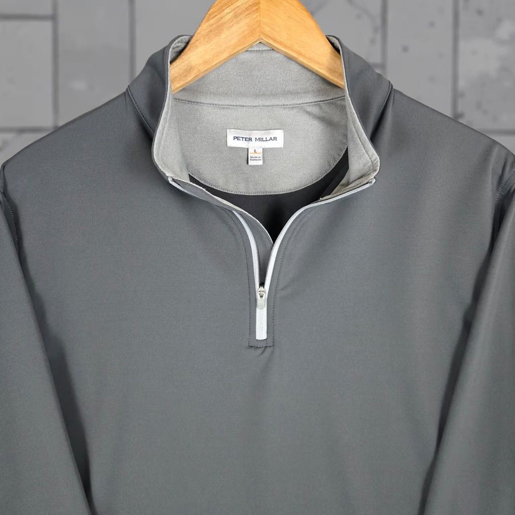 Peter Millar Peter Millar Crown Sport Perth Men's Golf/Casual 1/4 Zip Pullover Grey Gray L Large Shirt Size US L / EU 52-54 / 3 - 1 Thumbnail