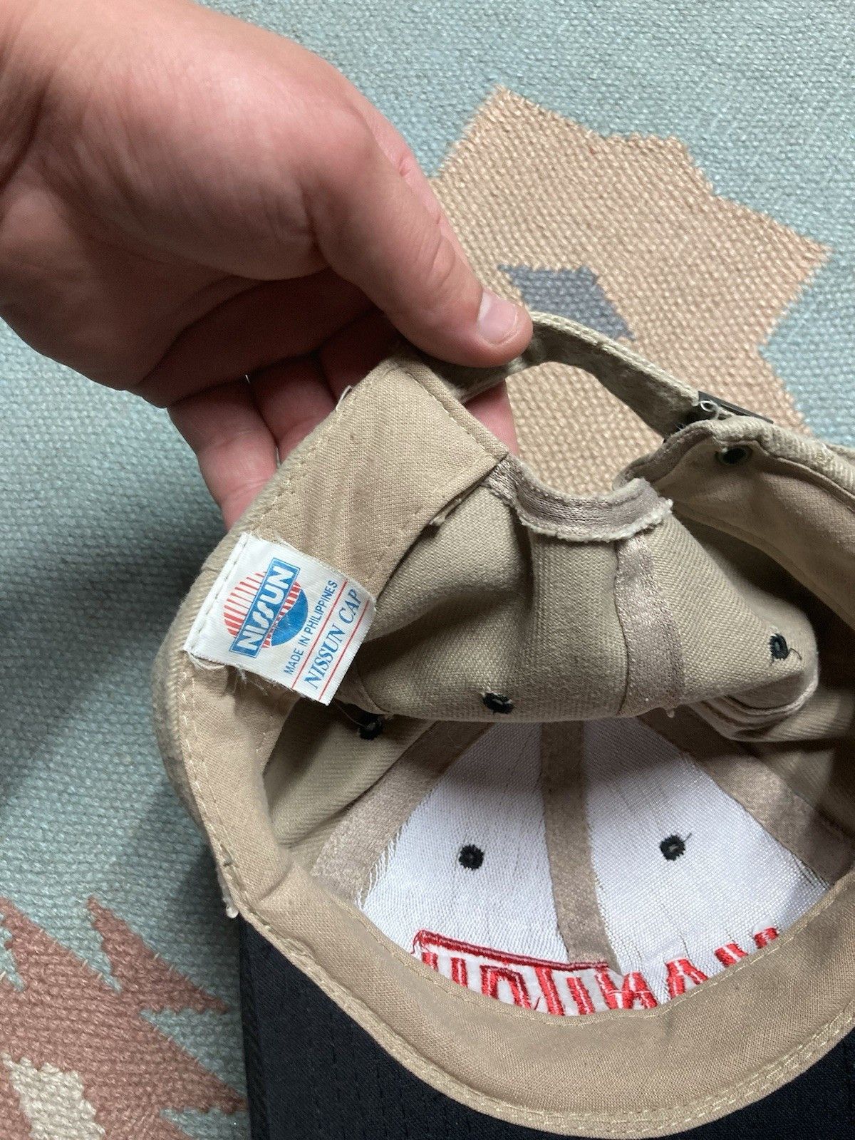 Vintage Vintage Strapback hat Manitou rough terrain lift trucks tan Size ONE SIZE - 6 Thumbnail