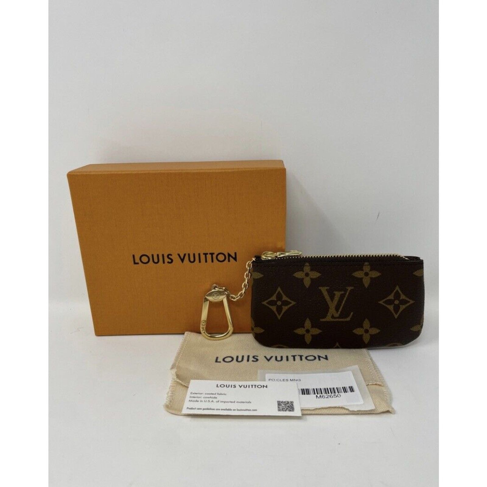 Louis Vuitton NEW LOUIS VUITTON Key Pouch Cles Monogram Coin Card Wallet Size ONE SIZE - 2 Thumbnail