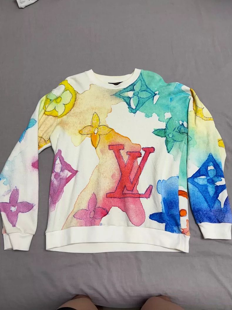 Louis Vuitton Louis Vuitton Crew Neck Pullover Ink Print Hoodie Classic l Size US XL / EU 56 / 4 - 1 Thumbnail