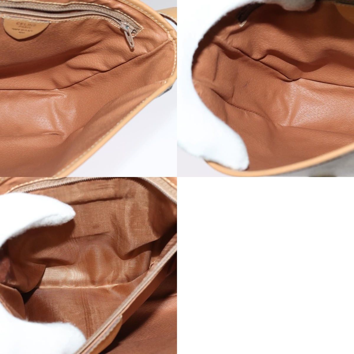 Celine CELINE Macadam Canvas Shoulder Bag Pvc Beige Gold Size ONE SIZE - 12 Thumbnail