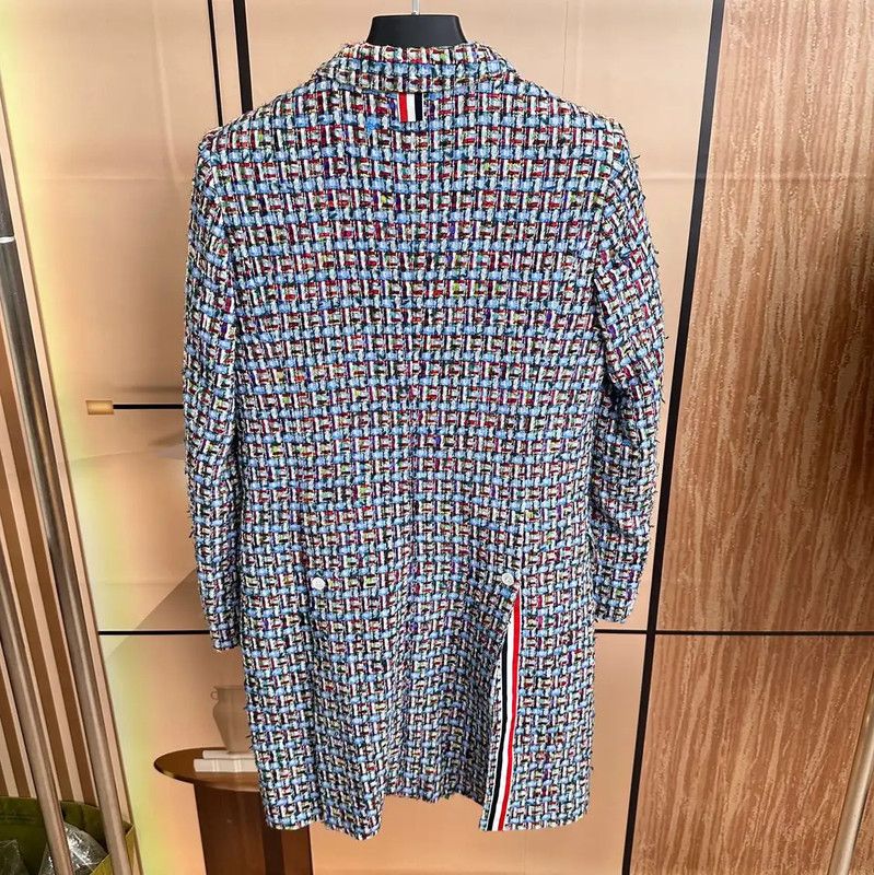 Thom Browne Thom Browne Women's Blue Cotton Coat 0089 Size S / US 4 / IT 40 - 1 Thumbnail