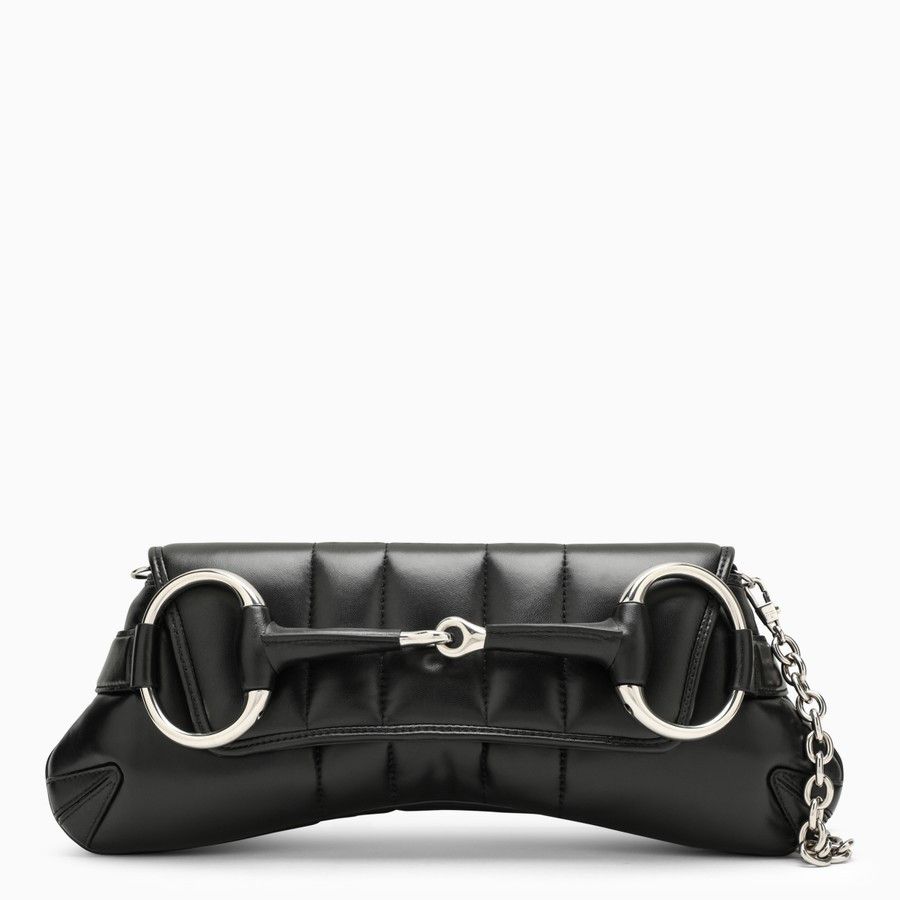 Gucci o1d2blof0824 Size: OS / Horsebit Chain Medium Bag in Black Size ONE SIZE - 1 Thumbnail