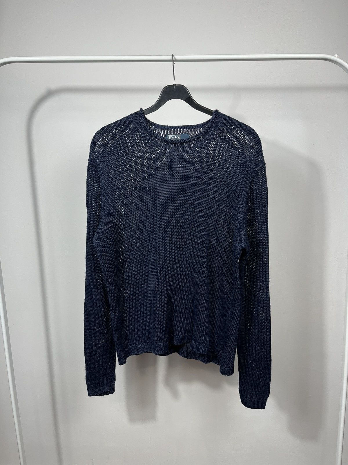 Polo Ralph Lauren Vintage Polo Ralph Lauren Mesh Knit Sweater Chainmail Mens Size US L / EU 52-54 / 3 - 1 Thumbnail