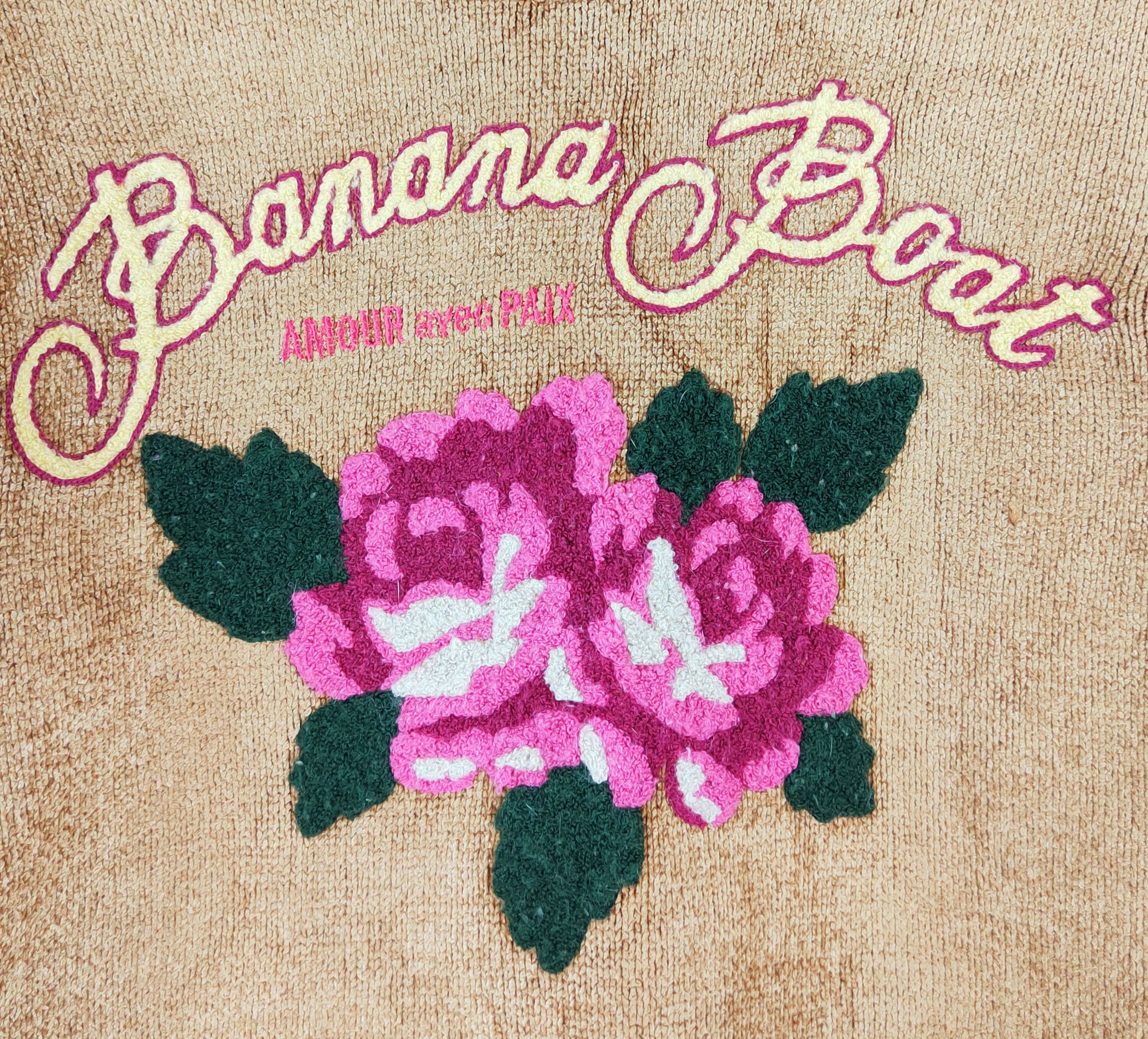 Homespun Knitwear × Japanese Brand × Vintage Banana Boat Brown Flower Knitwear Sweatshirts #W999 Size M / US 6-8 / IT 42-44 - 2 Thumbnail