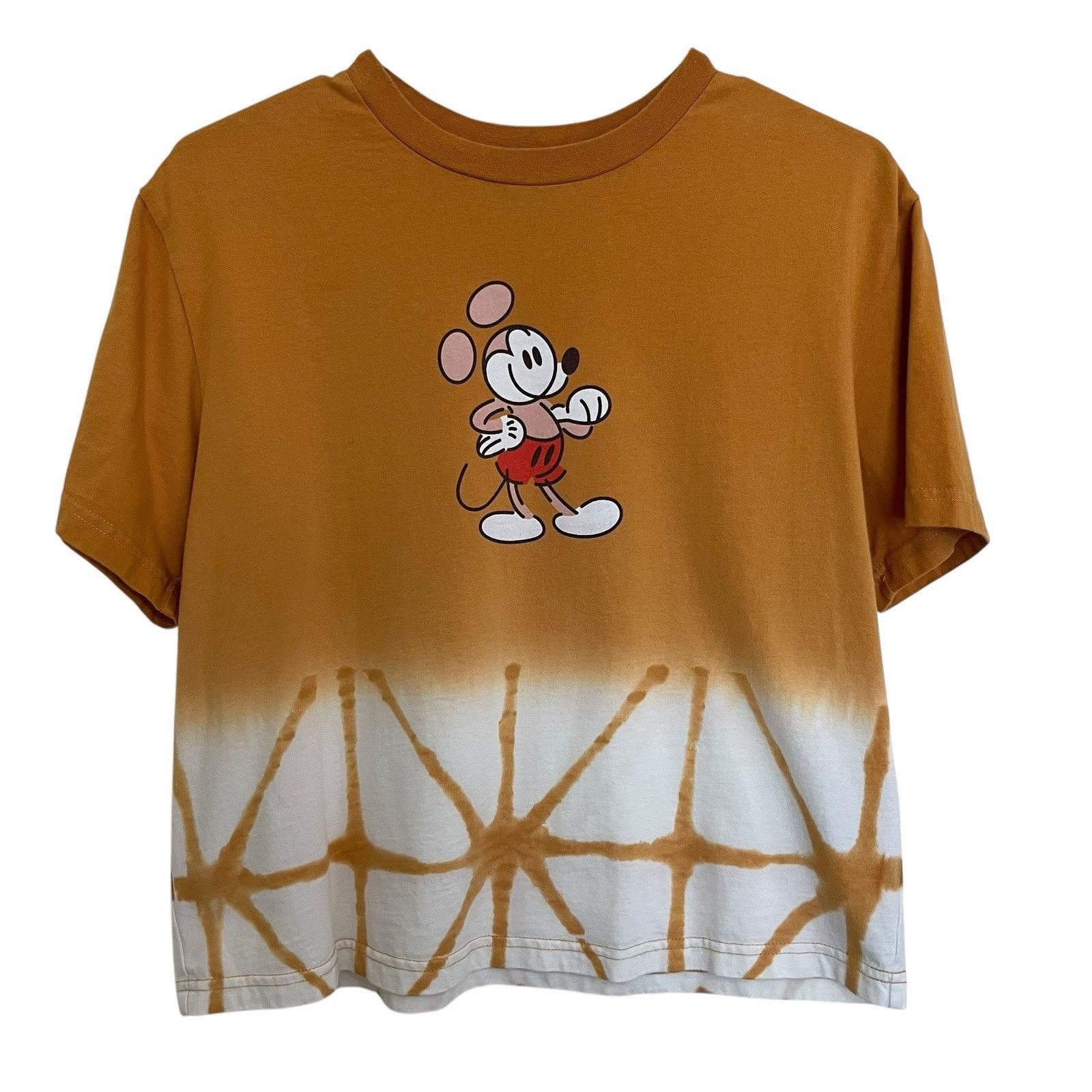 Disney Disney | Mickey Mouse Genuine Mousewear Tie-Dye Yellow Top Size M / US 6-8 / IT 42-44 - 2 Thumbnail