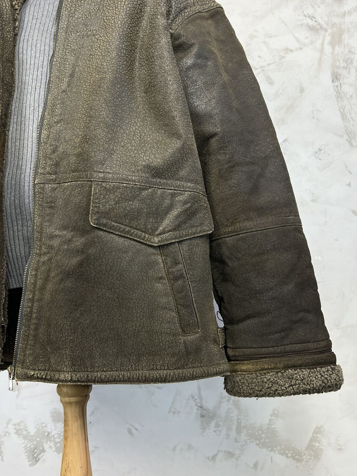 Vintage Vintage Shearling Leather Jacket Size XL - XXL Size US XXL / EU 58 / 5 - 4 Thumbnail