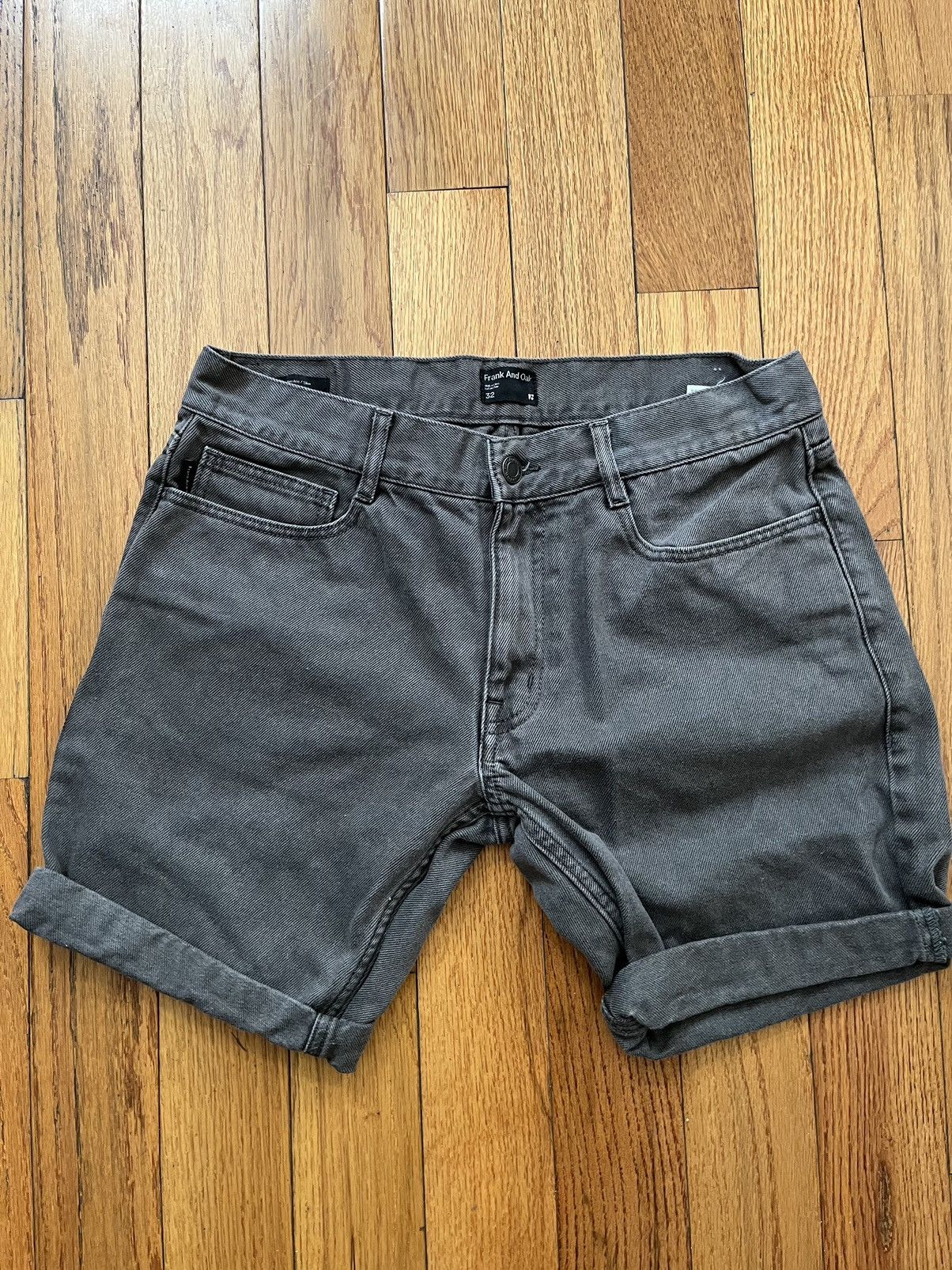 Frank & Oak Dark grey denim shorts Size US 32 / EU 48 - 1 Thumbnail