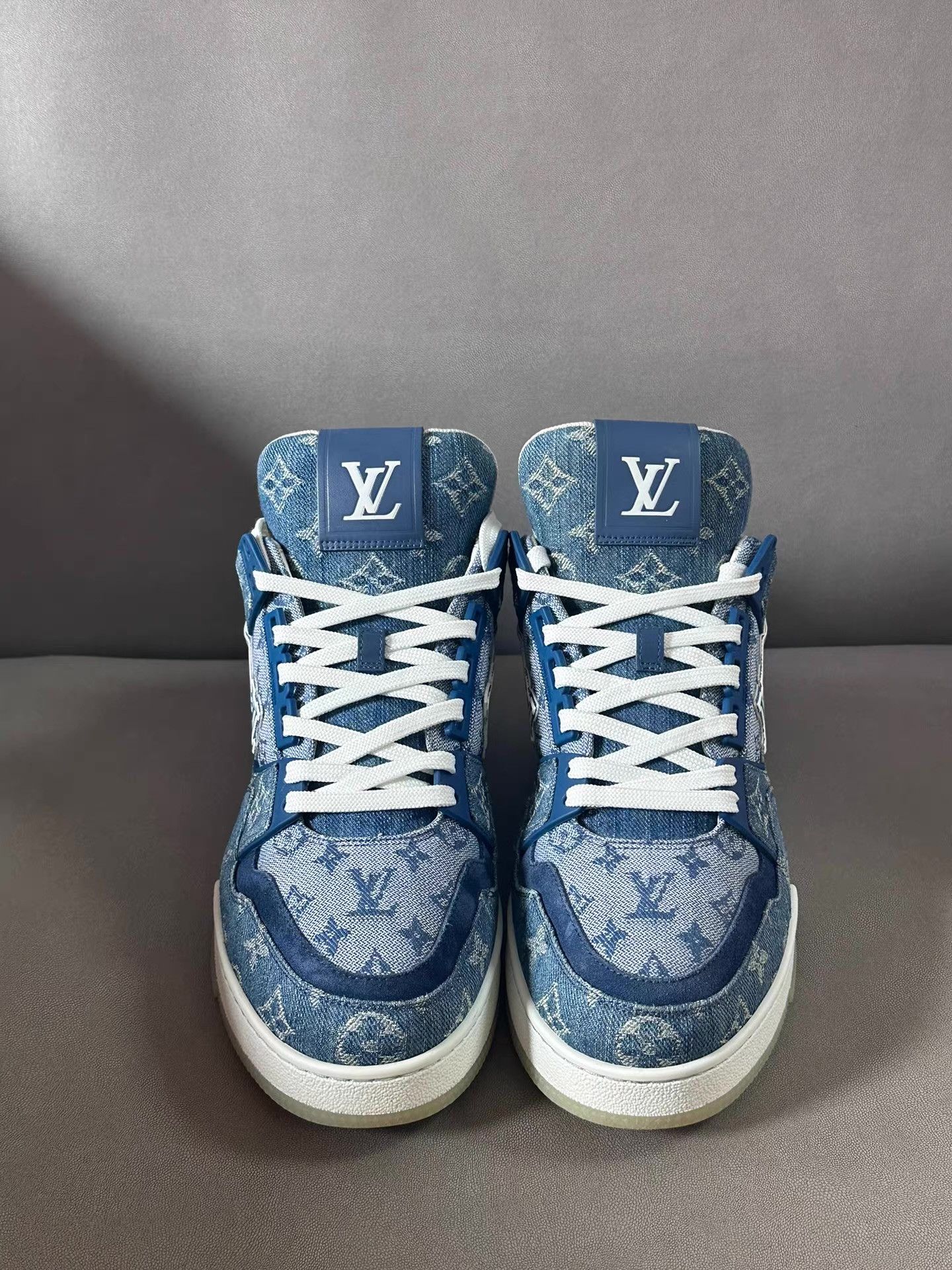 Louis Vuitton Louis Vuitton Trainer Blue Denim Q20 Size US 8.5 / EU 41-42 - 7 Thumbnail