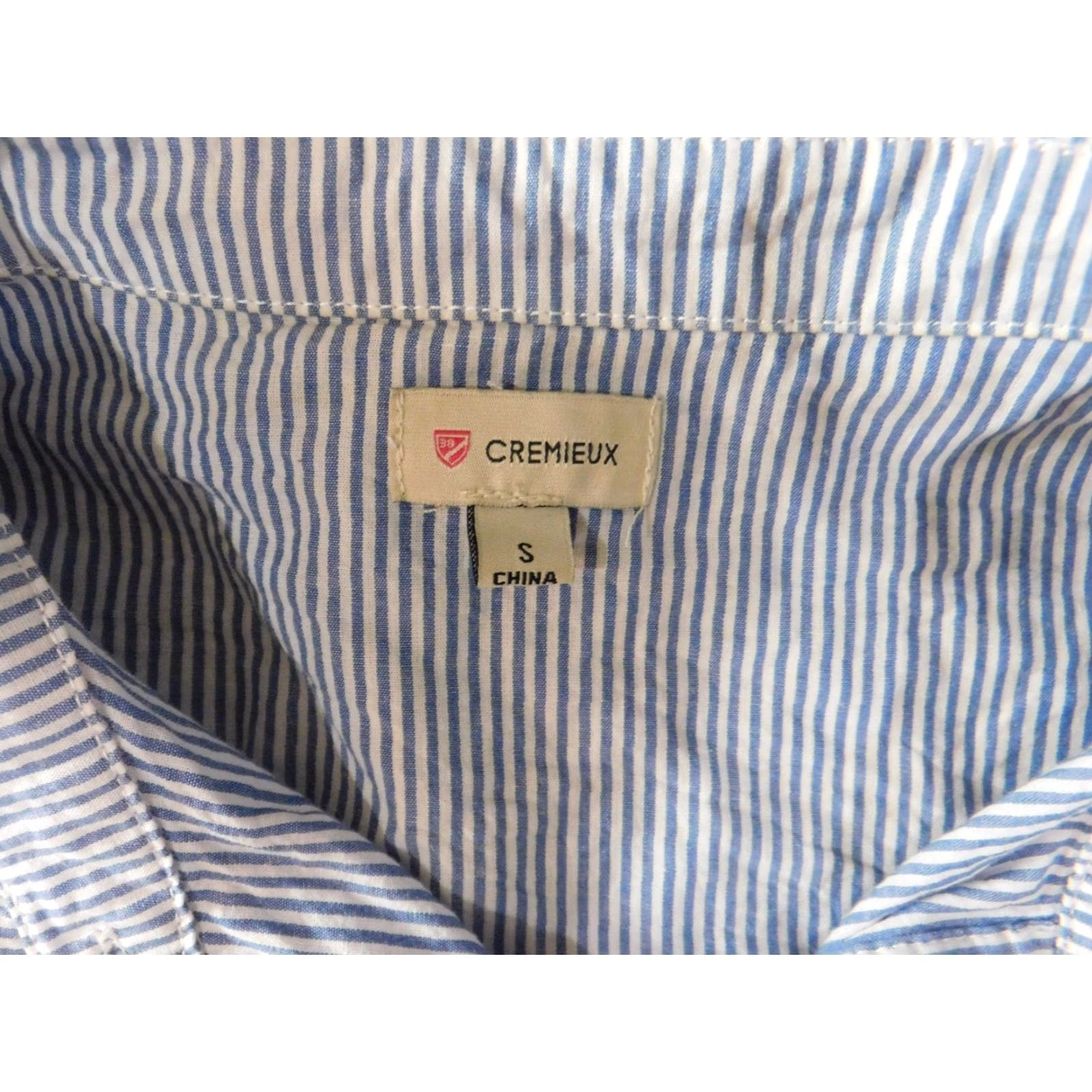 Cremieux Cremieux Women Button-Up Shirt Small Blue Striped Casual Long Sleeve Size S / US 4 / IT 40 - 7 Thumbnail