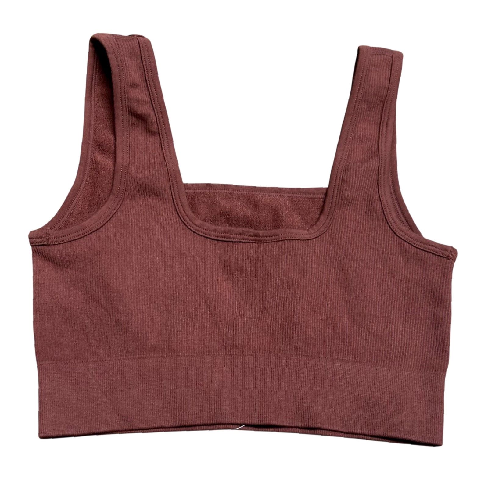Fabletics Fabletics Bra Brown Women's Size S Low Impact Seamless Strappy Pullover Wireless Athletic Sports Bra Size ONE SIZE - 7 Thumbnail