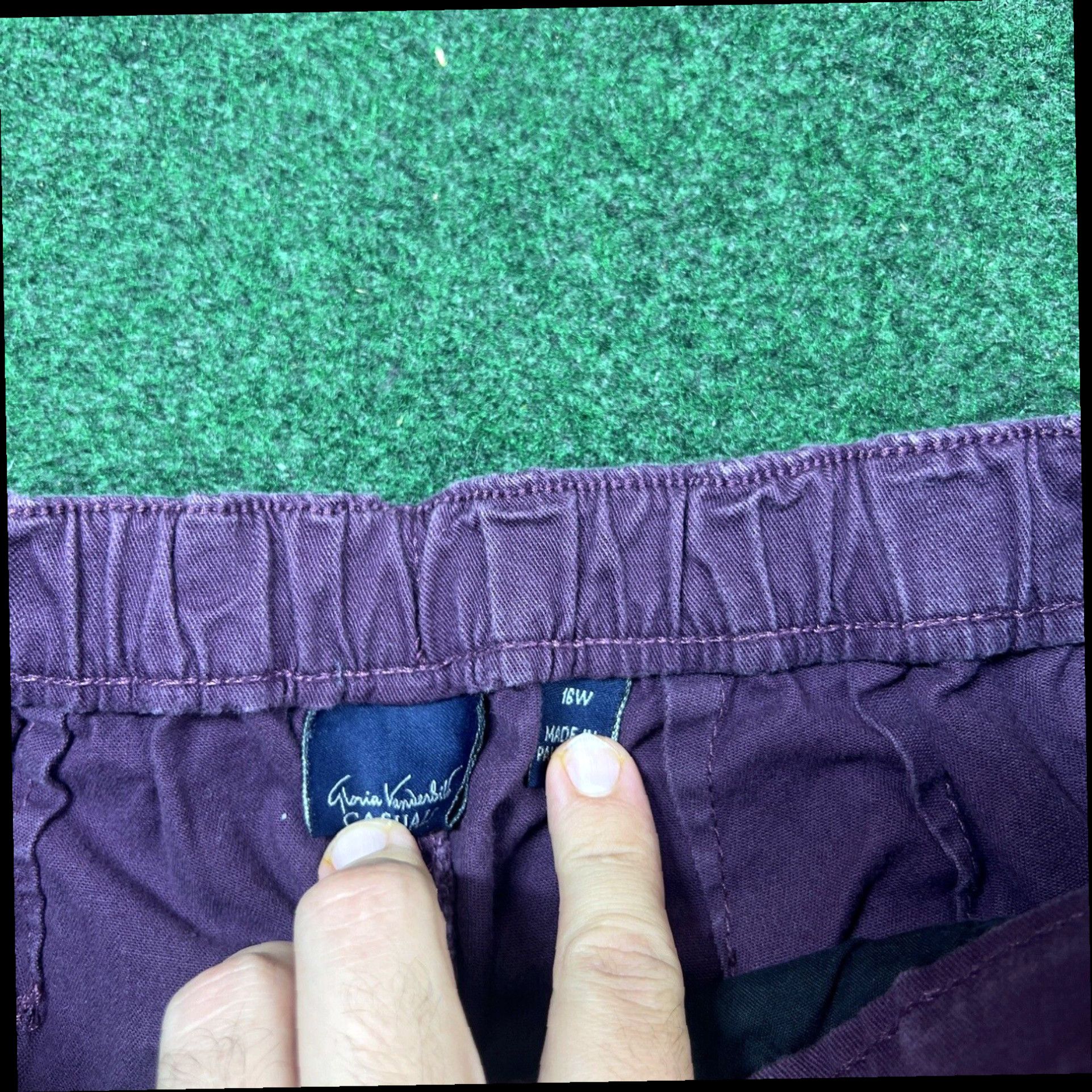 Gloria Vanderbilt Gloria Vanderbilt Women's Size 16W Purple Pants 32" Waist Size 38" / US 16 / IT 52 - 4 Thumbnail