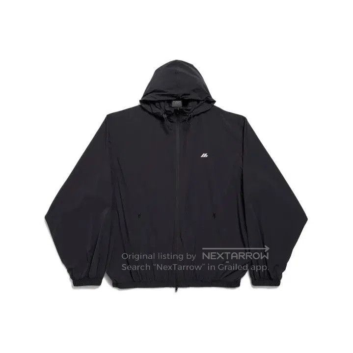 Balenciaga Balenciaga Black Logo Print Hooded Jacket. Size US M / EU 48-50 / 2 - 1 Thumbnail