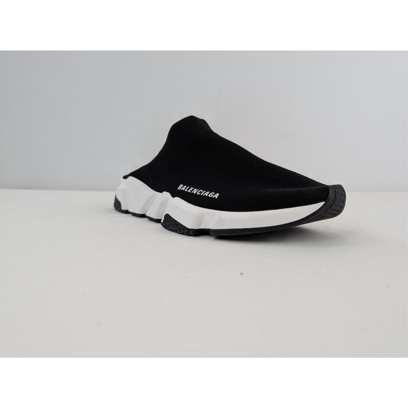Balenciaga o1rshd1 Speed Mule Slide Slipper in Black / White Size US 10 / EU 43 - 3 Thumbnail